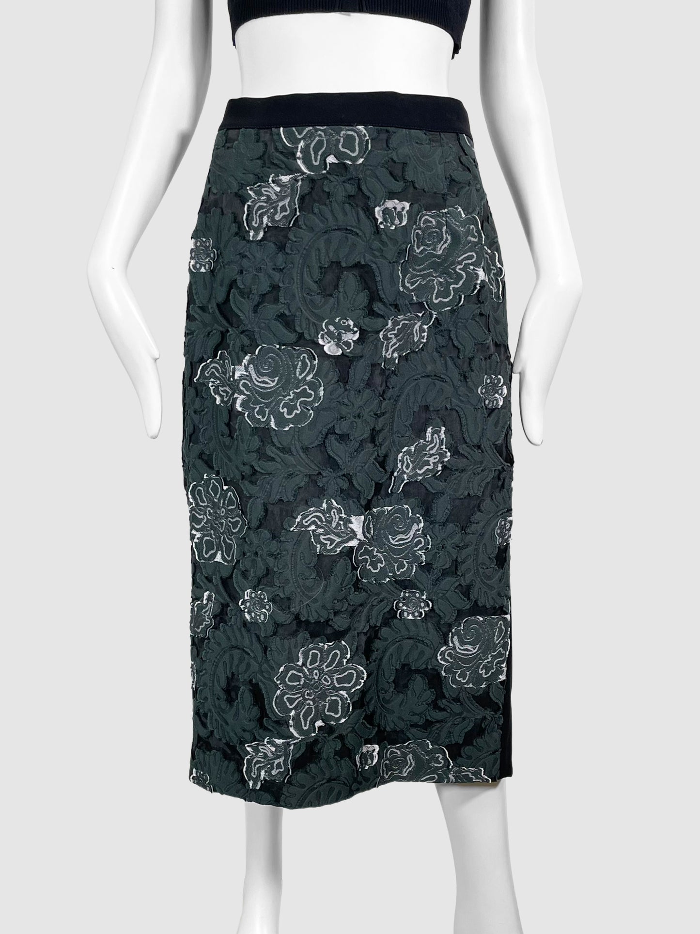 Marina Rinaldi Textured Midi Skirt - Size L
