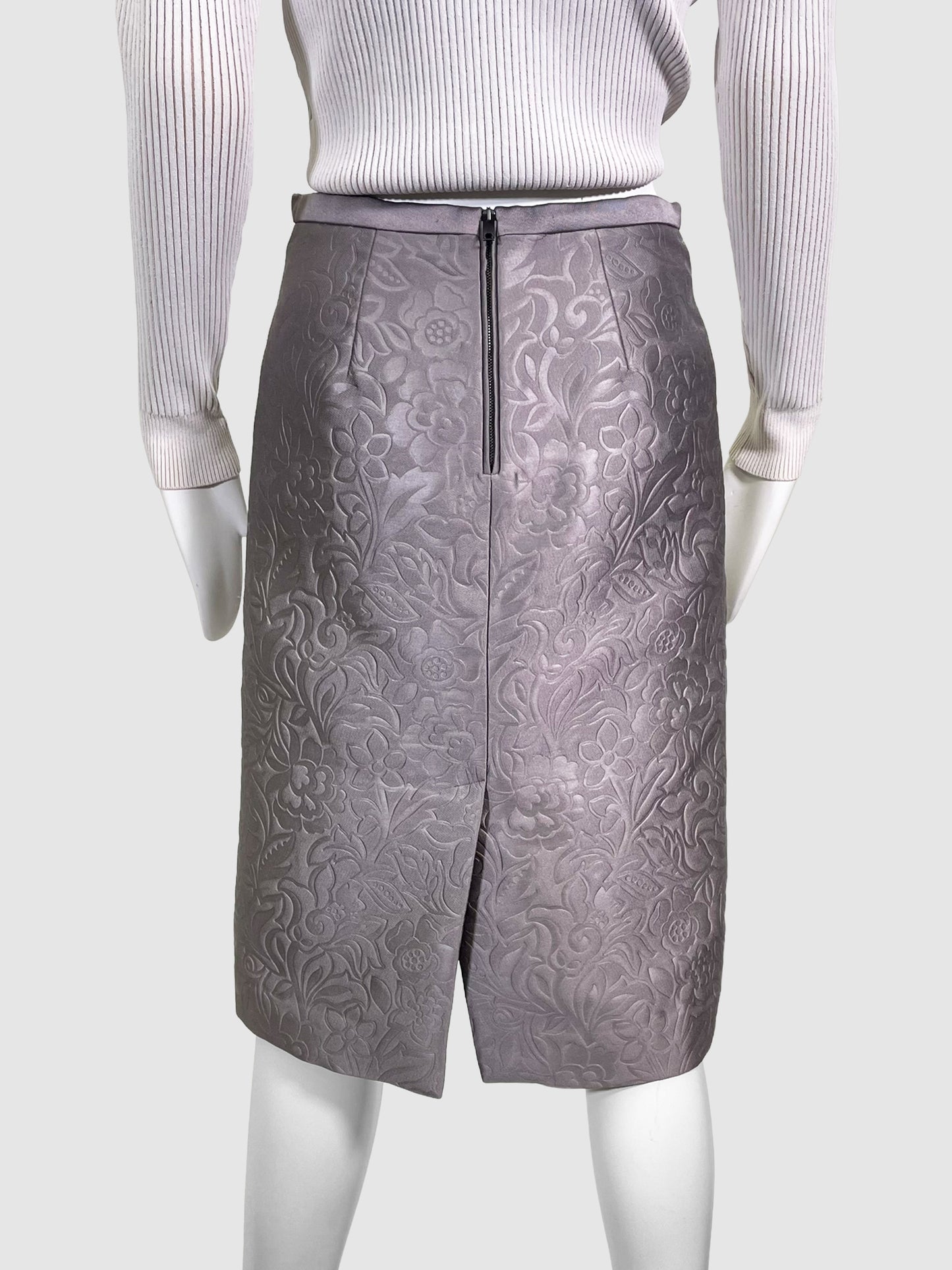 Burberry Textured Midi Skirt - Size 40