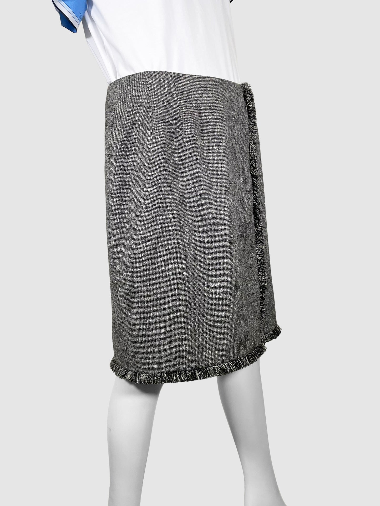Christian Dior Fringed Hem Skirt - Size 10