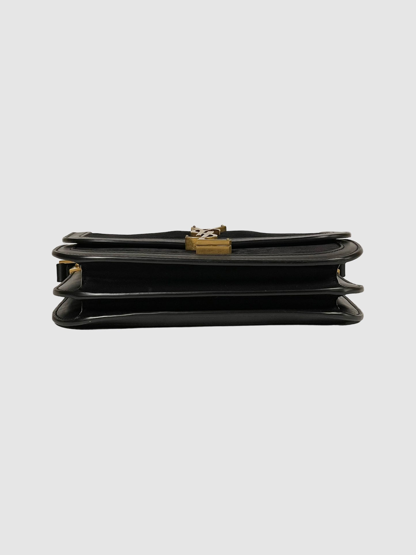 Medium Solferino Suede Satchel