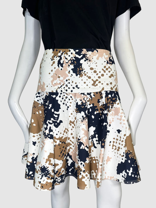 Abstract Print Mini Skirt - Size 6