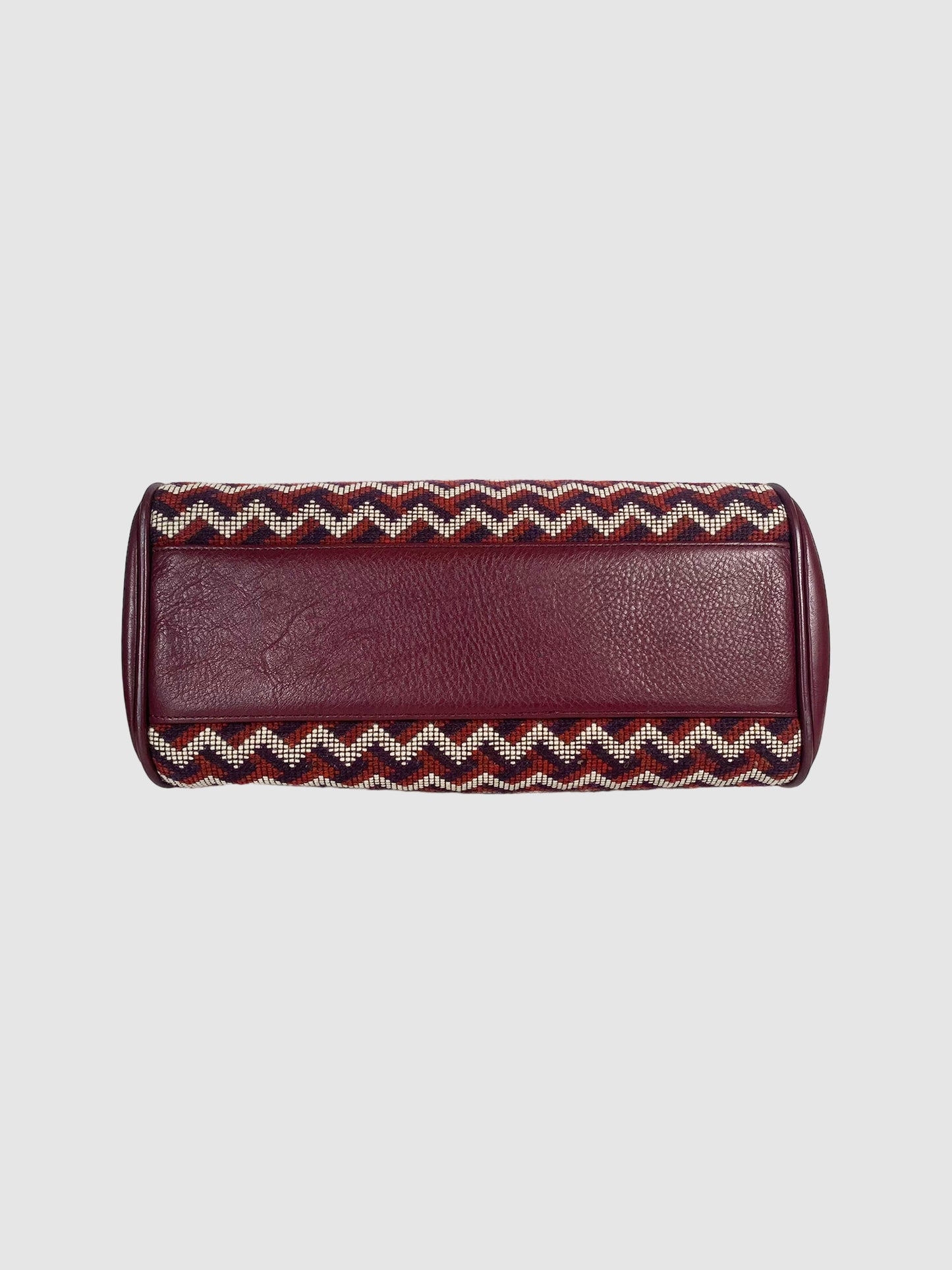 Tory Burch Woven and Leather Shoulder Bag