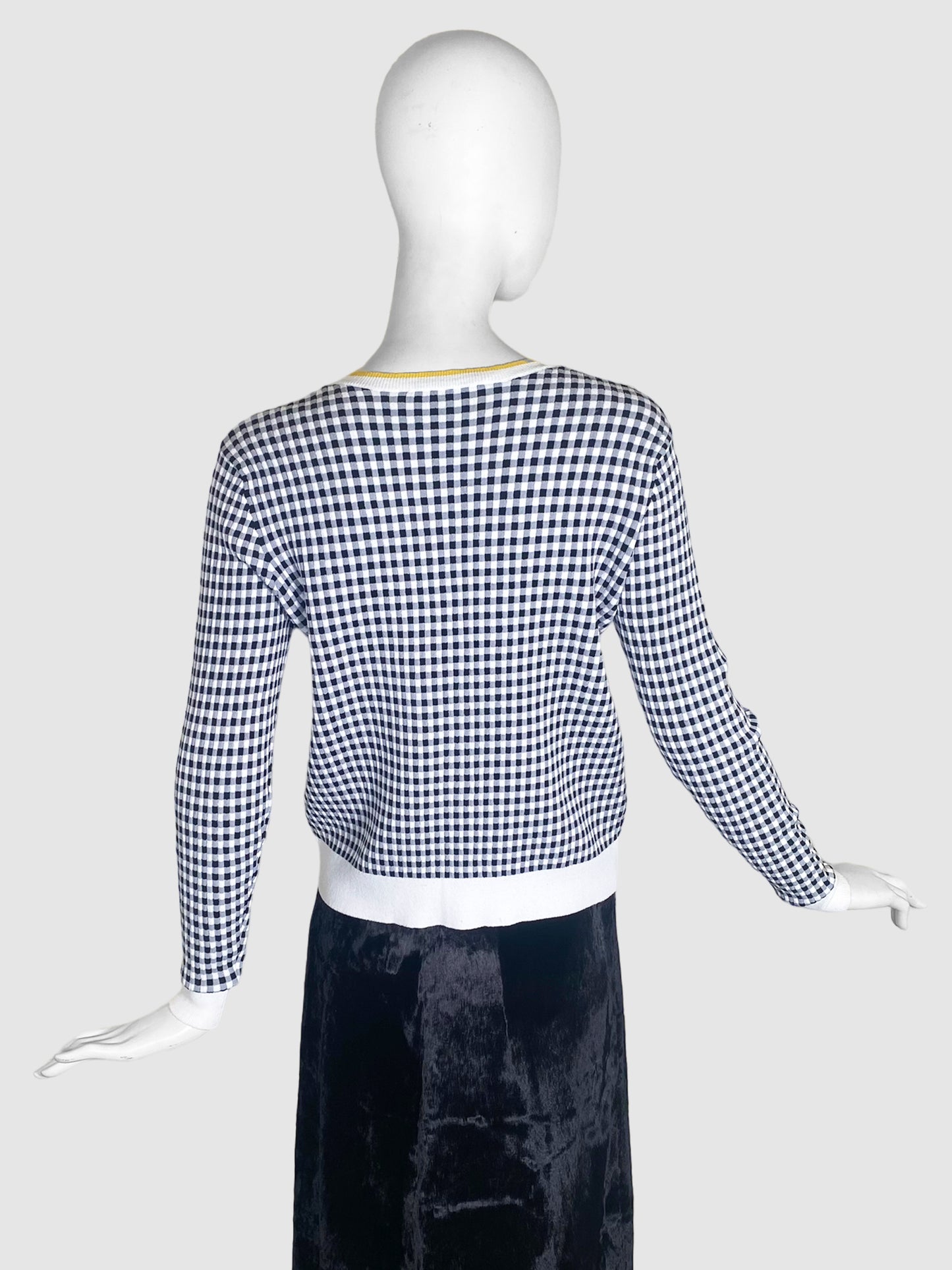 Autumn Cashmere Plaid Cardigan - Size M