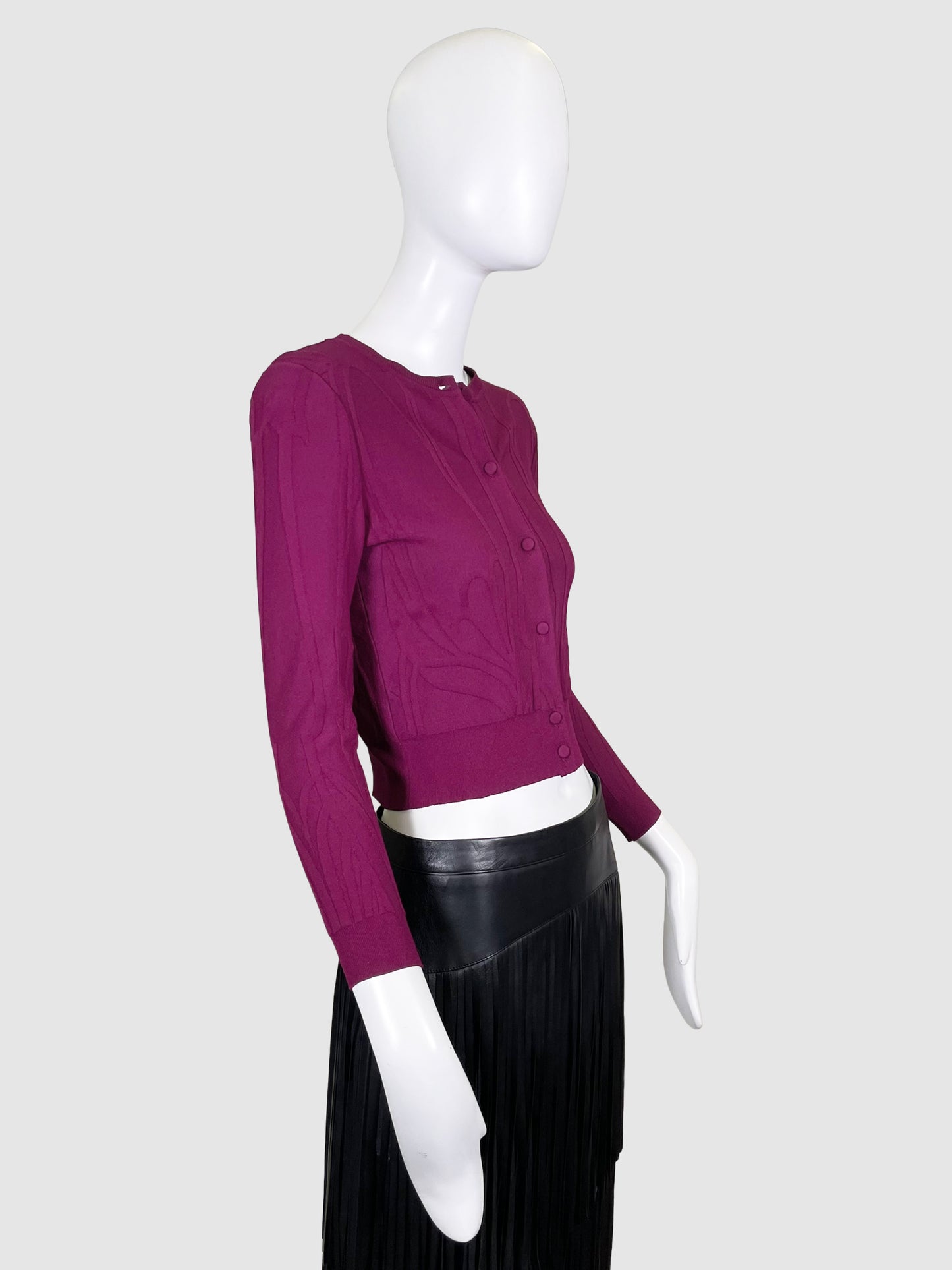 Knit Cropped Cardigan - Size XS