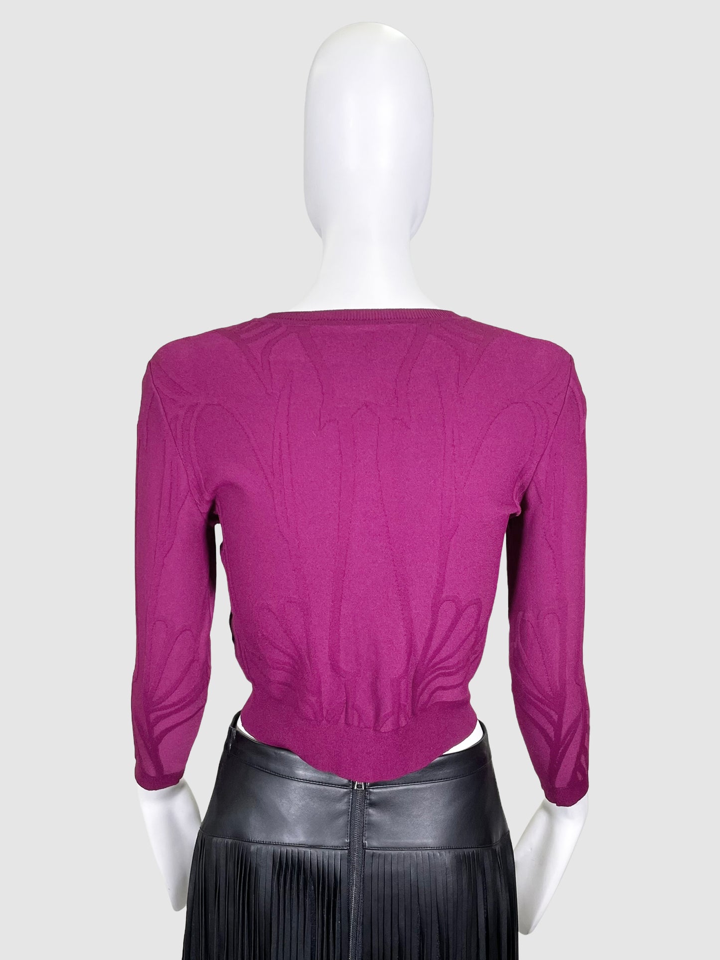 Knit Cropped Cardigan - Size XS