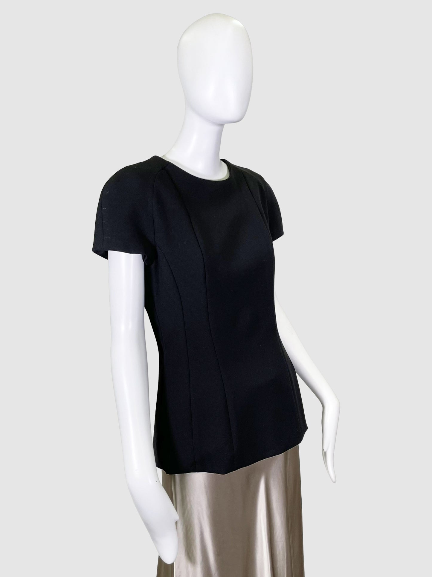 L'Agence Tailored Short Sleeve Blouse - Size 8