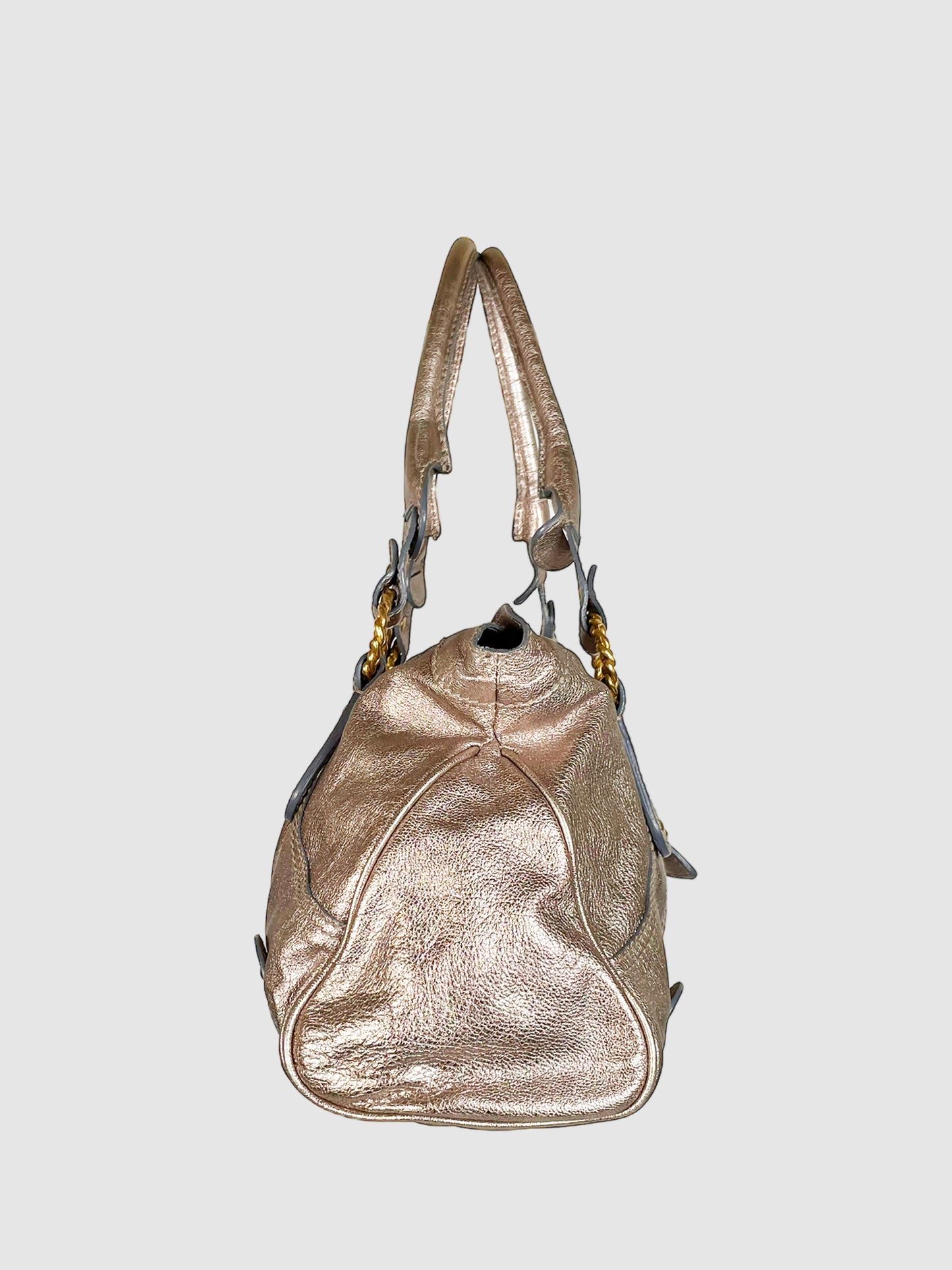 Valentino Metallic Catch Satchel