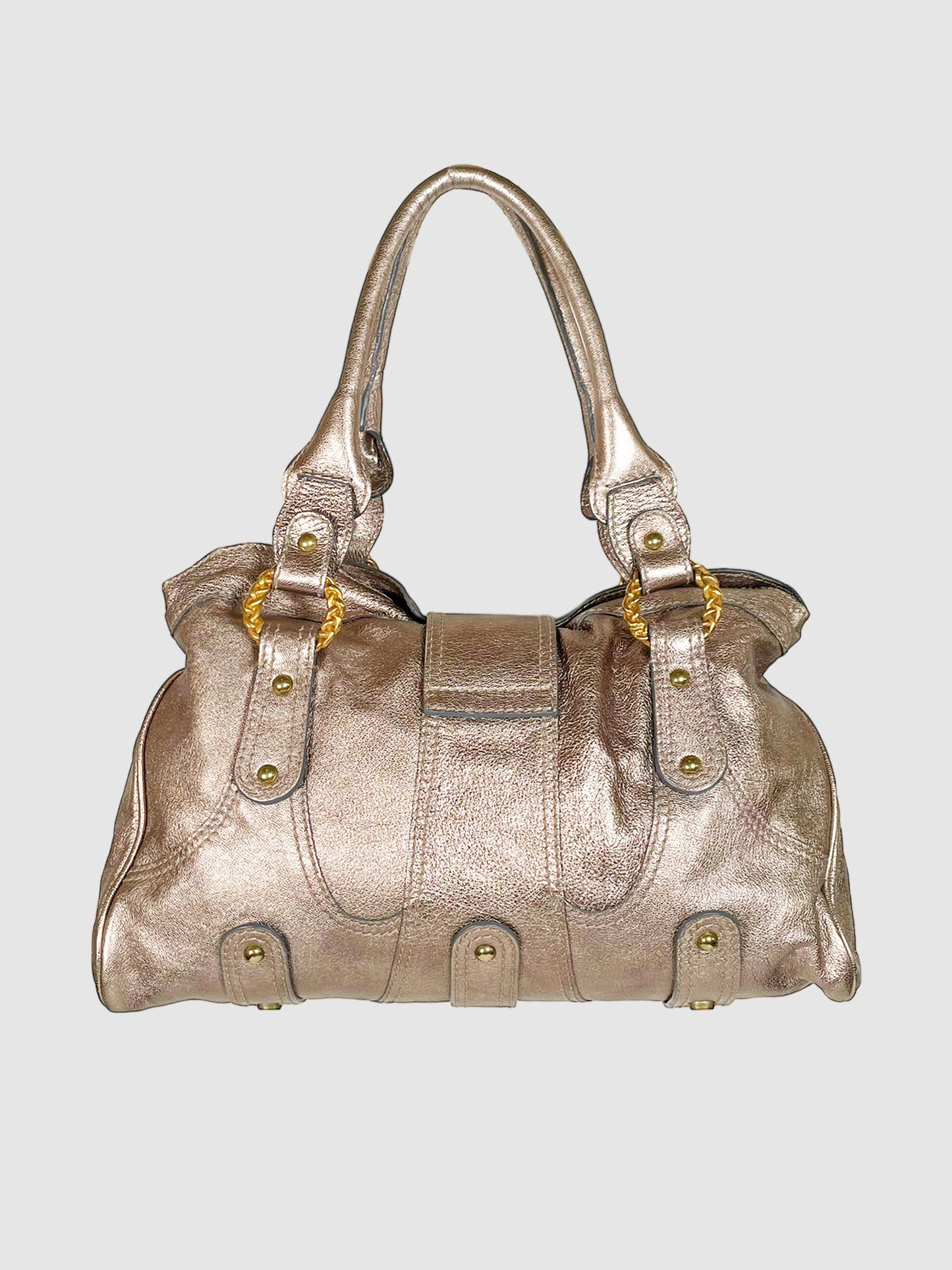 Valentino Metallic Catch Satchel