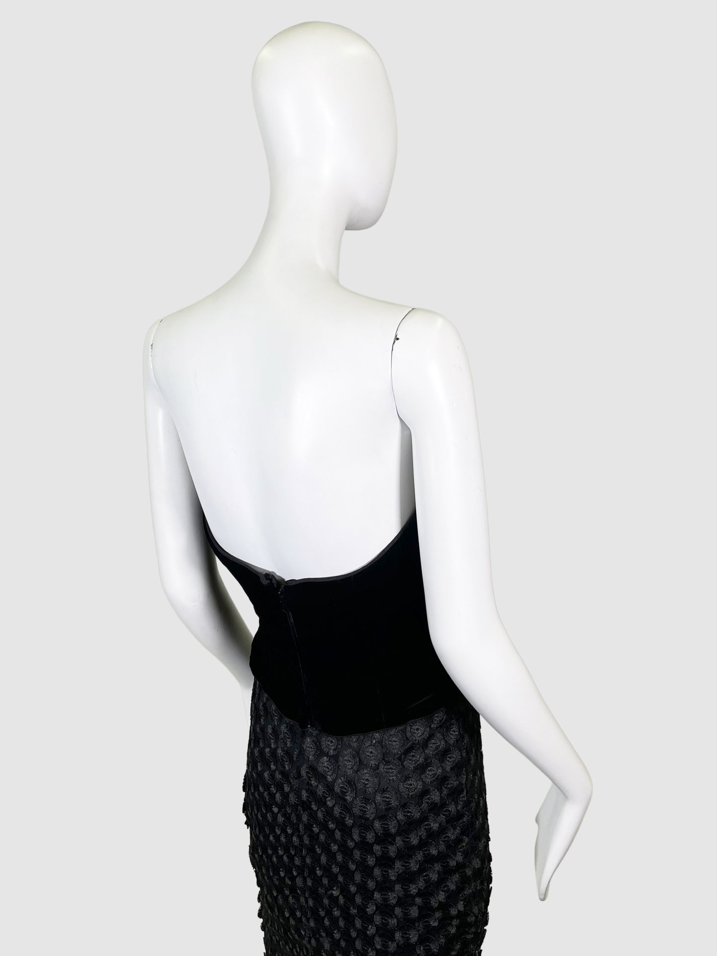 Wayne Clark Velvet Strapless Bustier - Size 6