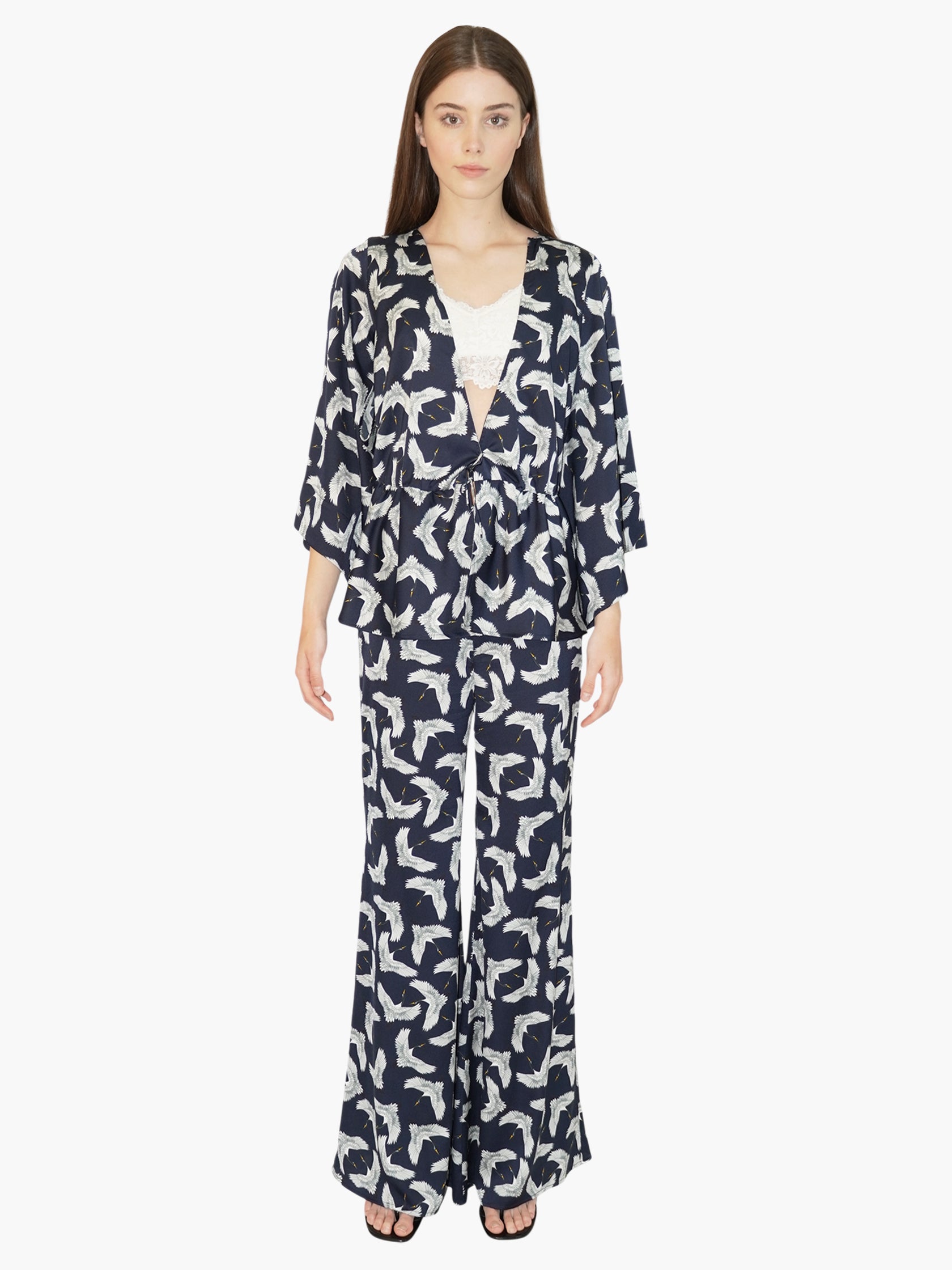 Bird Print 2-Piece Set