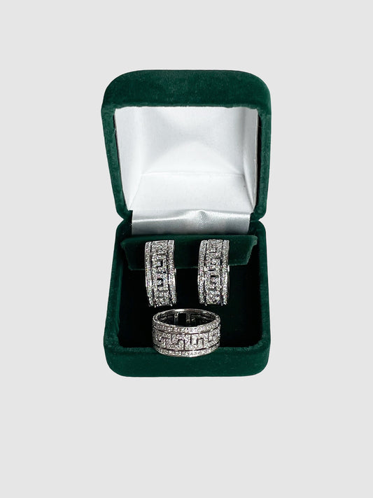 No Label Earrings and Ring Jewellery Set