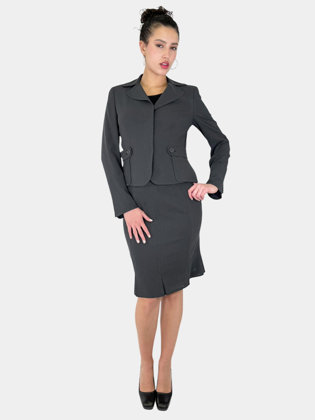 Wool Vertical Stitch 2-Piece Set - Size 8