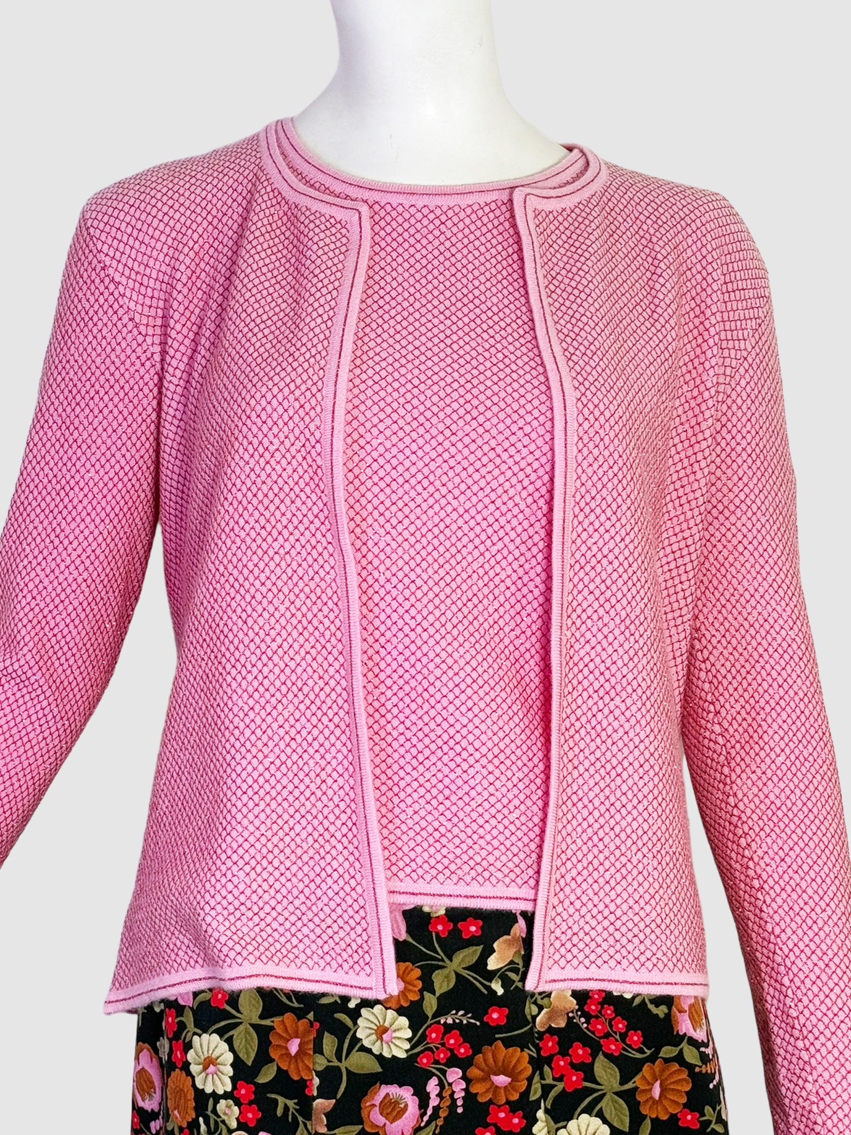 Cashmere Shirt and Cardigan 2-Piece Set - Size 42