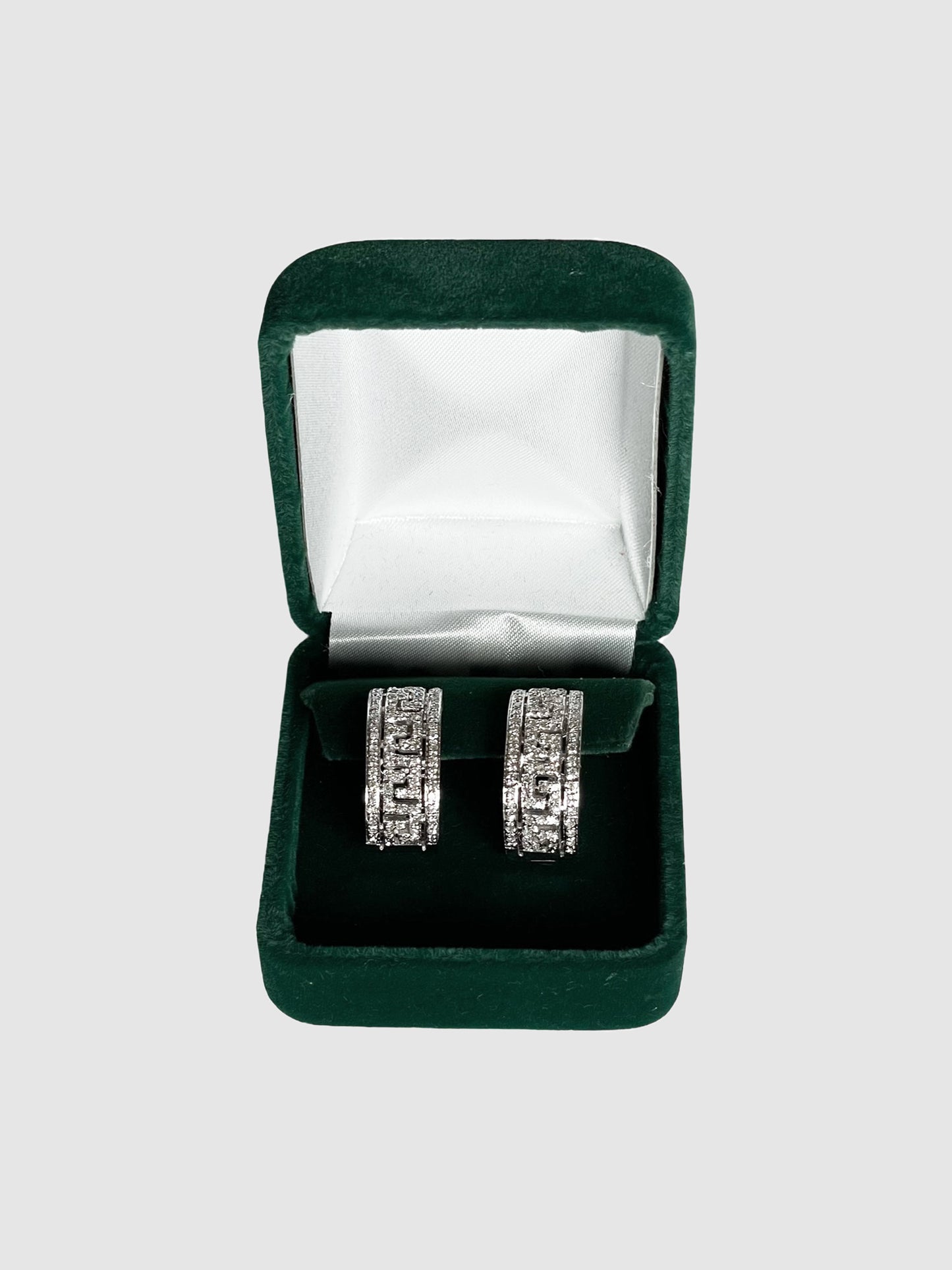 White Gold Earrings and Ring Jewellery Set