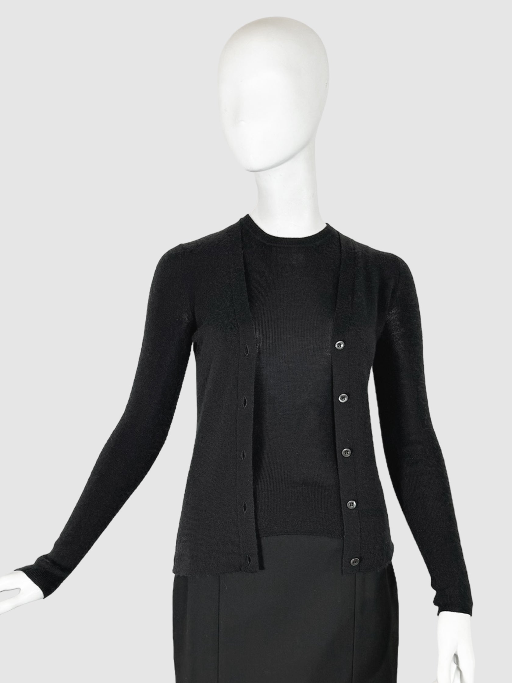 Prada Knit Tank and Cardigan 2-Piece - Size 38