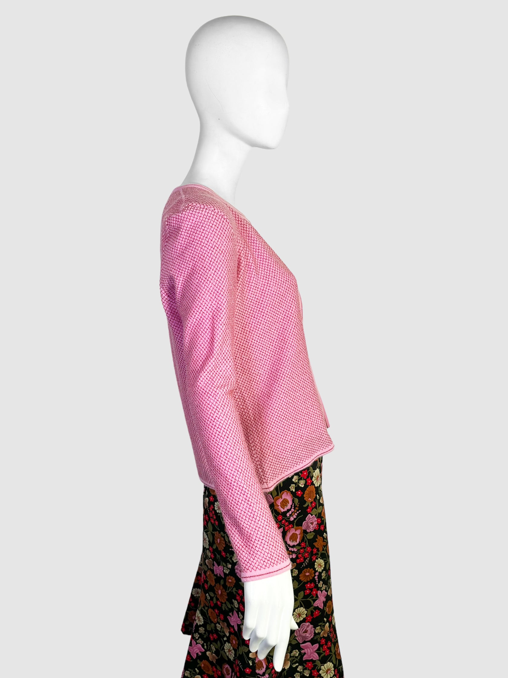 Cashmere Shirt and Cardigan 2-Piece Set - Size 42