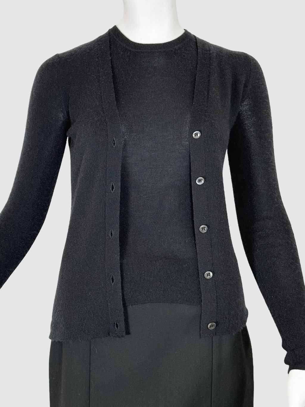 Prada Knit Tank and Cardigan 2-Piece - Size 38