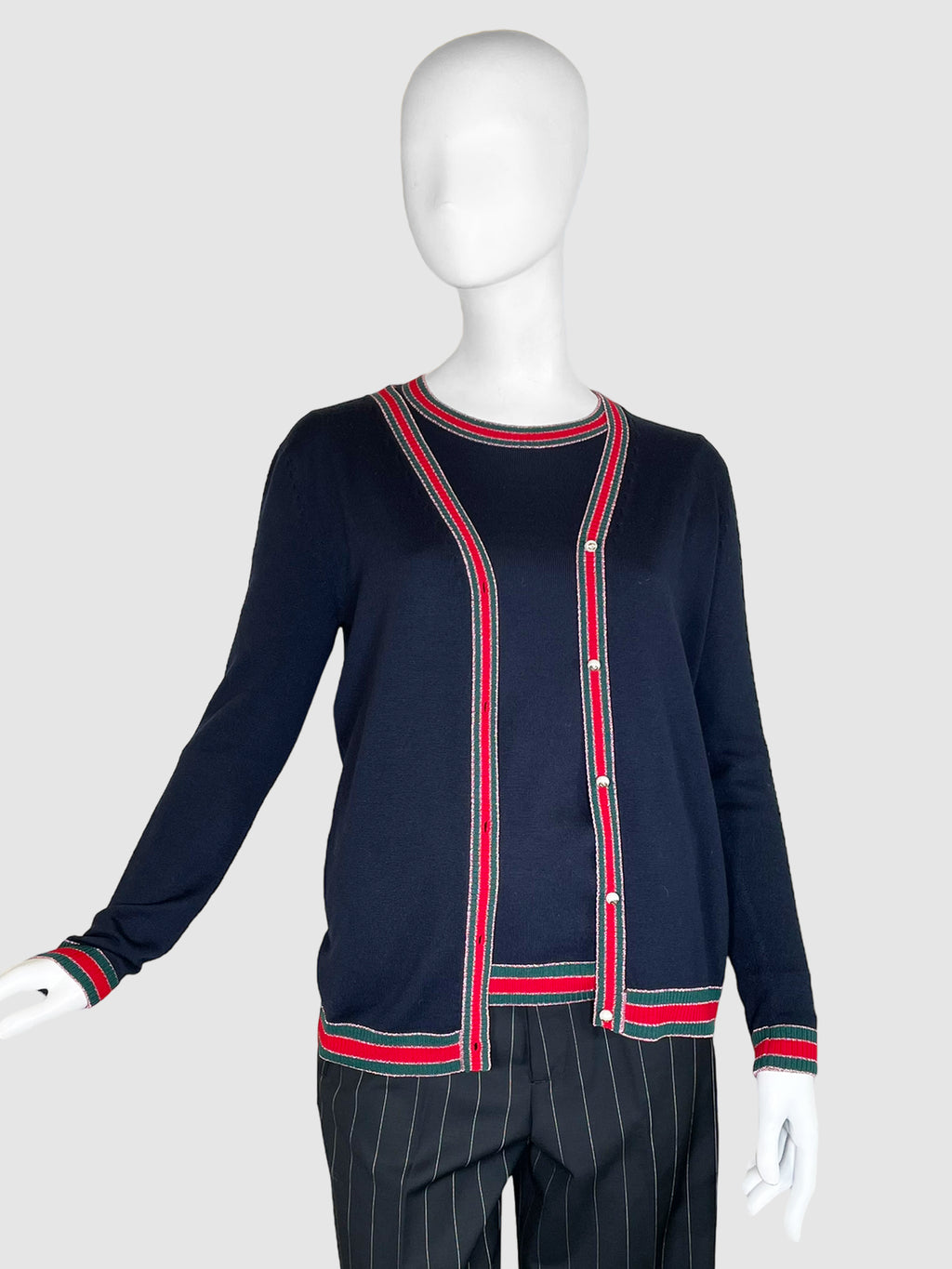 Gucci Stripe Trim 2-Piece Top - Size M