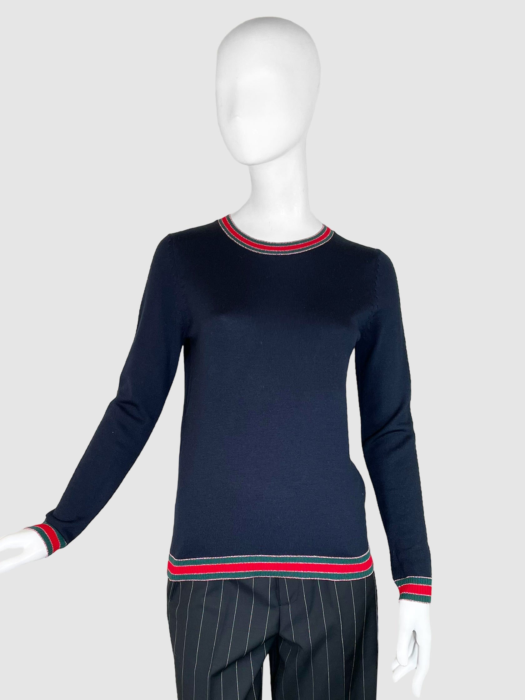 Gucci Stripe Trim 2-Piece Top - Size M