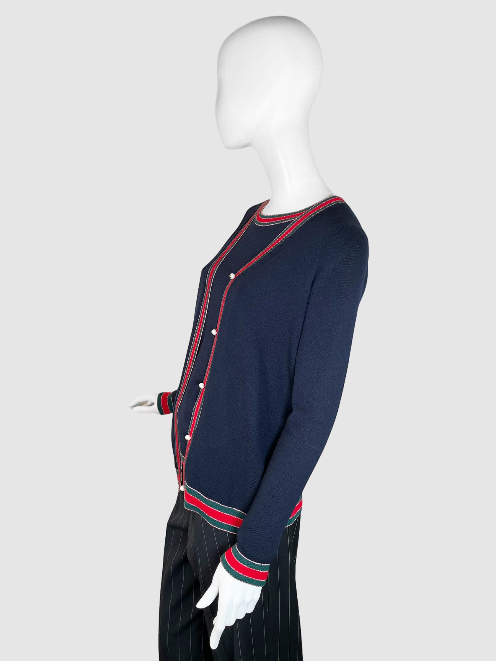 Gucci Stripe Trim 2-Piece Top - Size M
