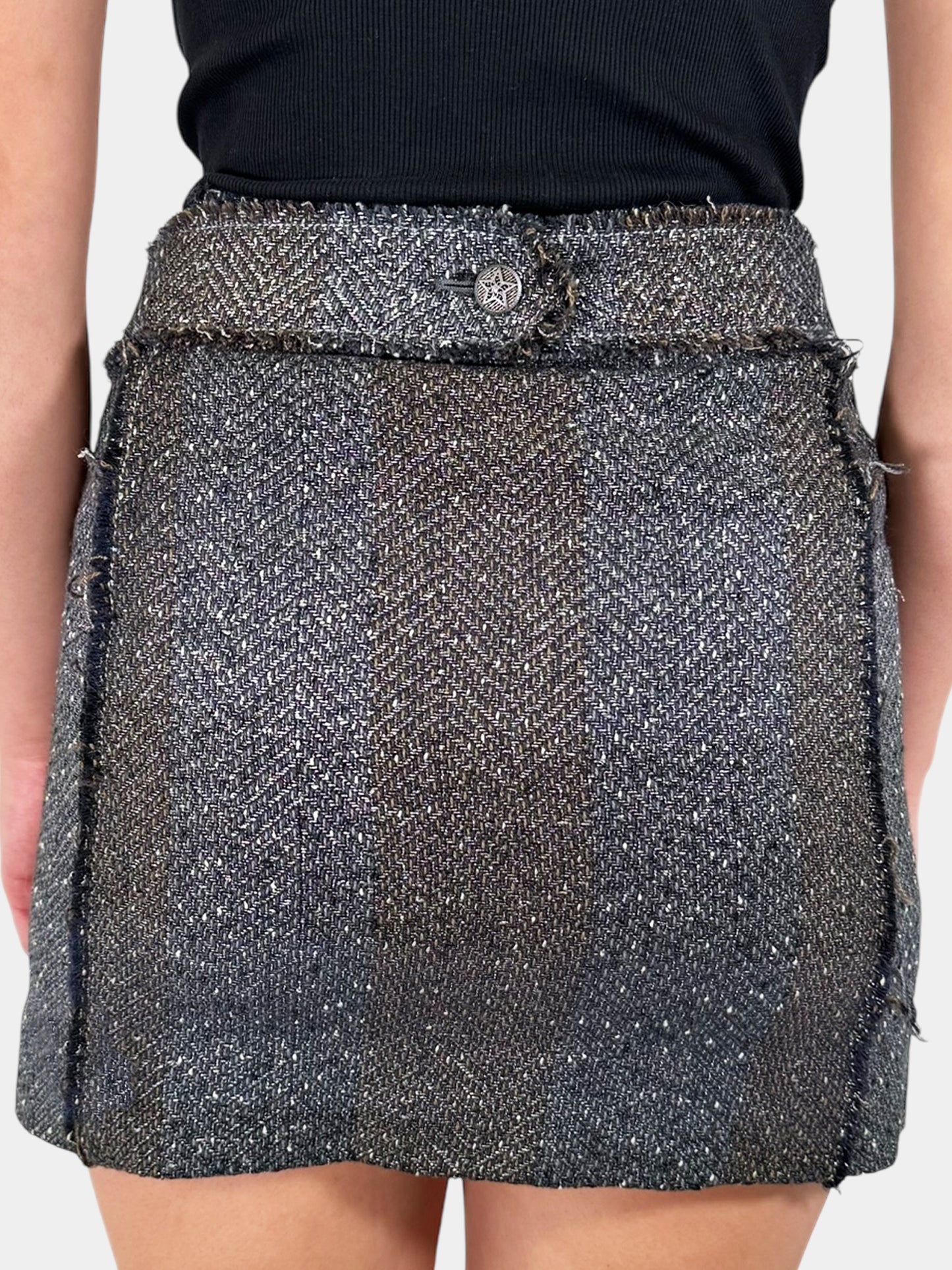 Metallic Tweed Wool 2-Piece Set - Size 36