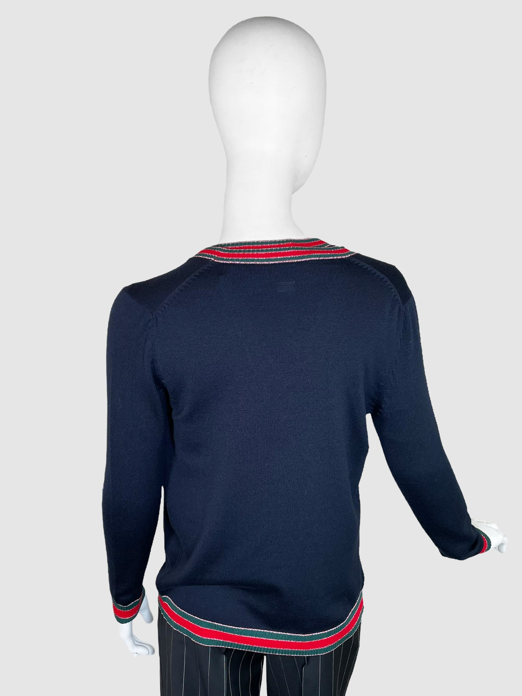 Gucci Stripe Trim 2-Piece Top - Size M