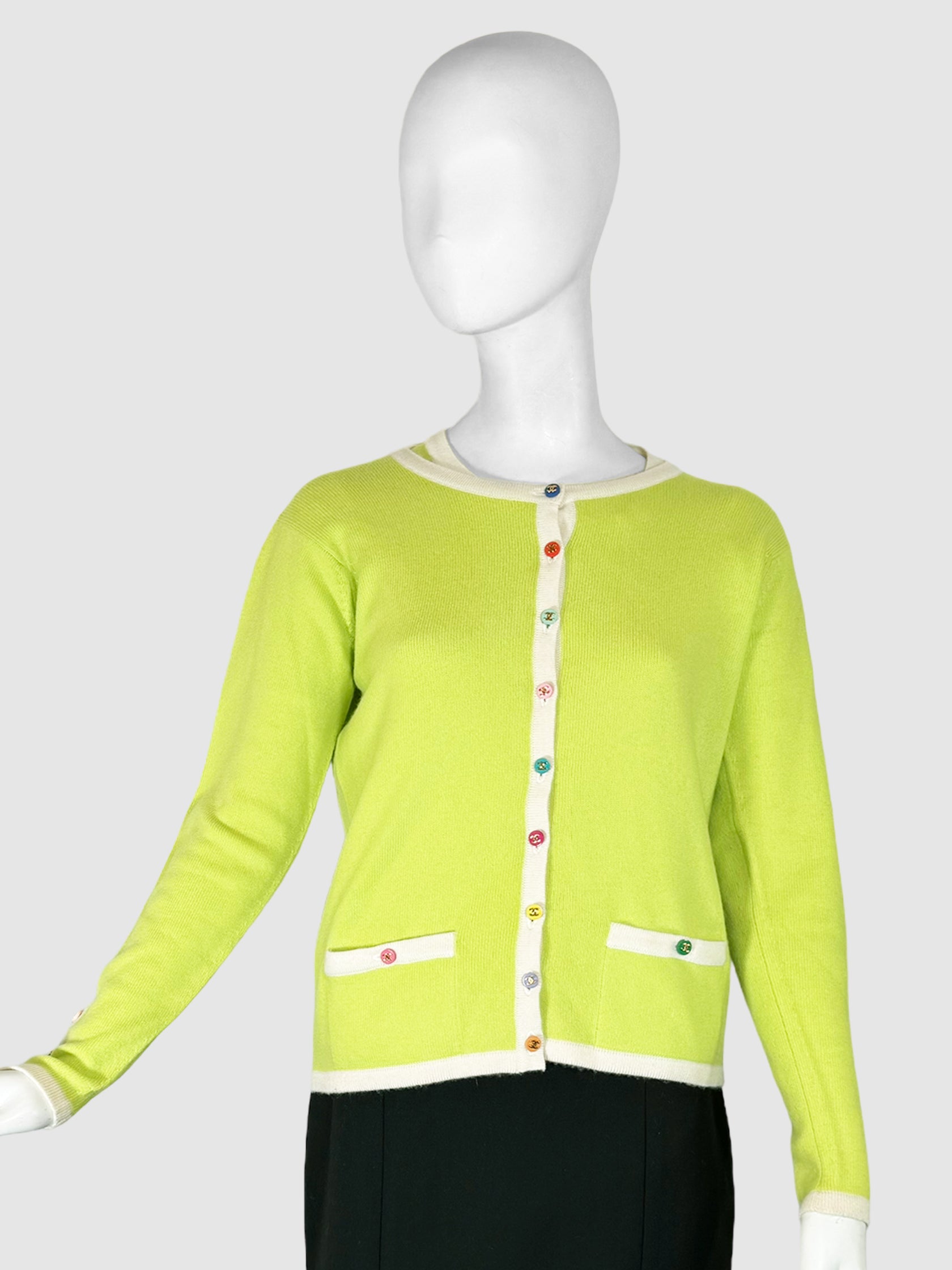 Cashmere Shirt and Cardigan 2-Piece Set - Size 42