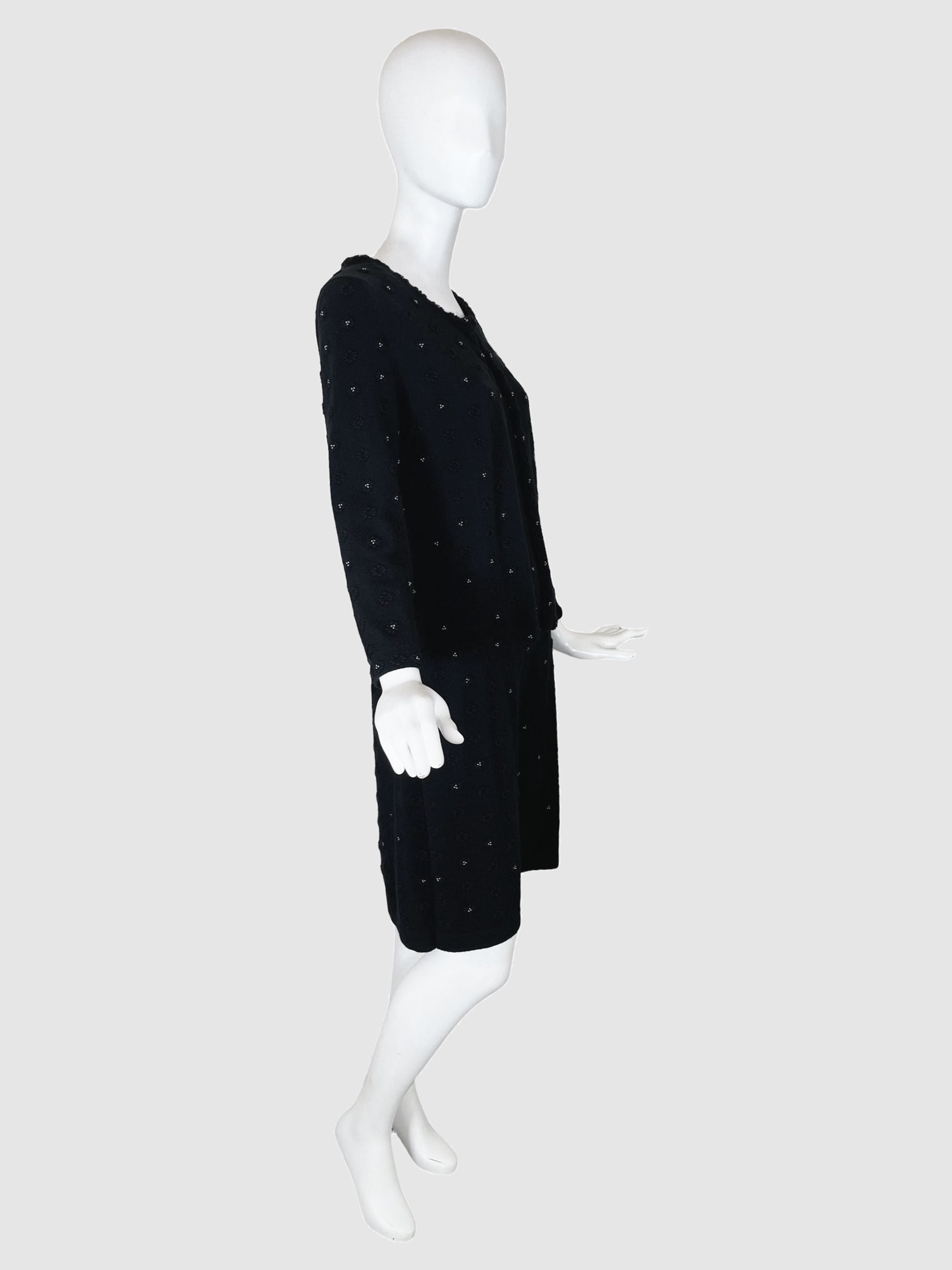 Cashmere Dress and Cardigan 2-Piece Set - Size 42