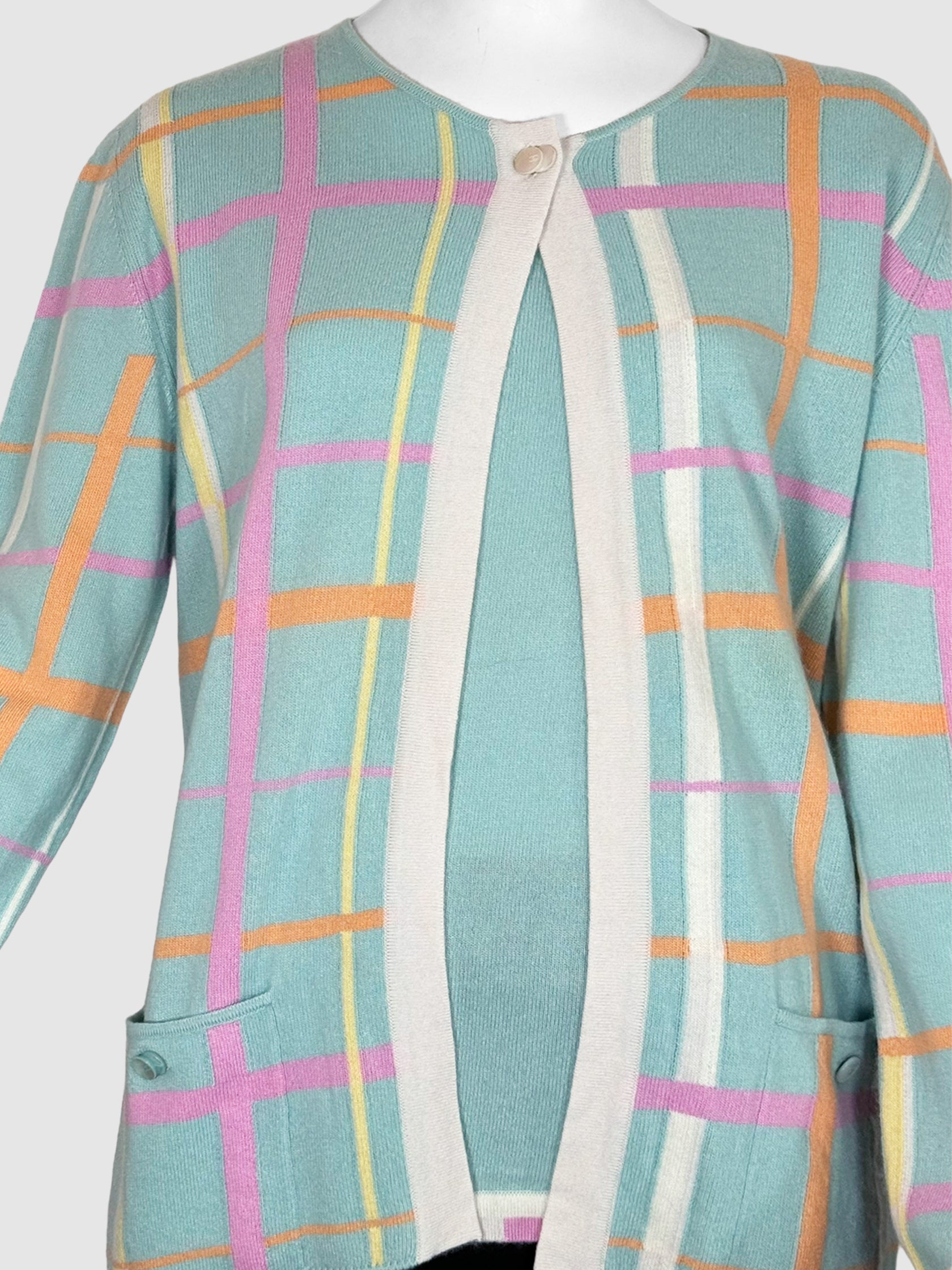 Cashmere Shirt and Cardigan 2-Piece Set - Size 42