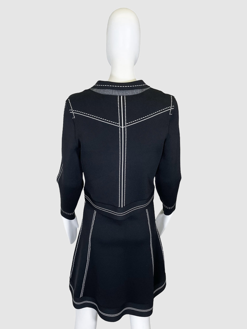 Pink Tartan Contrast Stitching 2-Piece Set - Size S