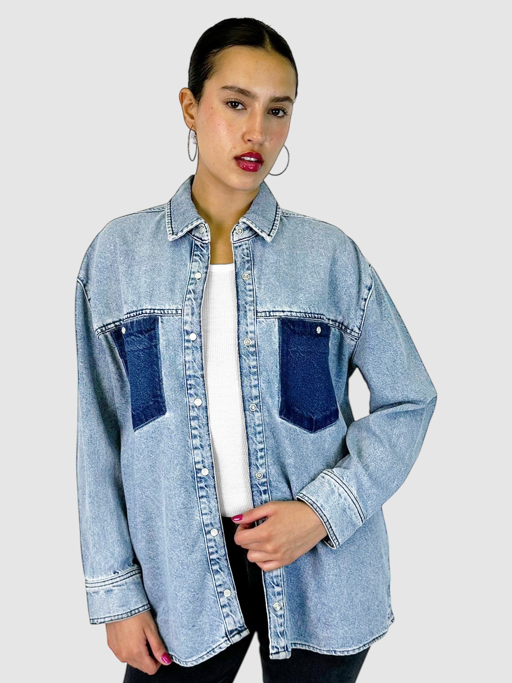 Quentin Denim Overshirt - Size 2