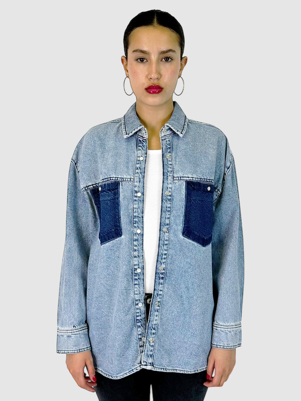 Quentin Denim Overshirt - Size 2