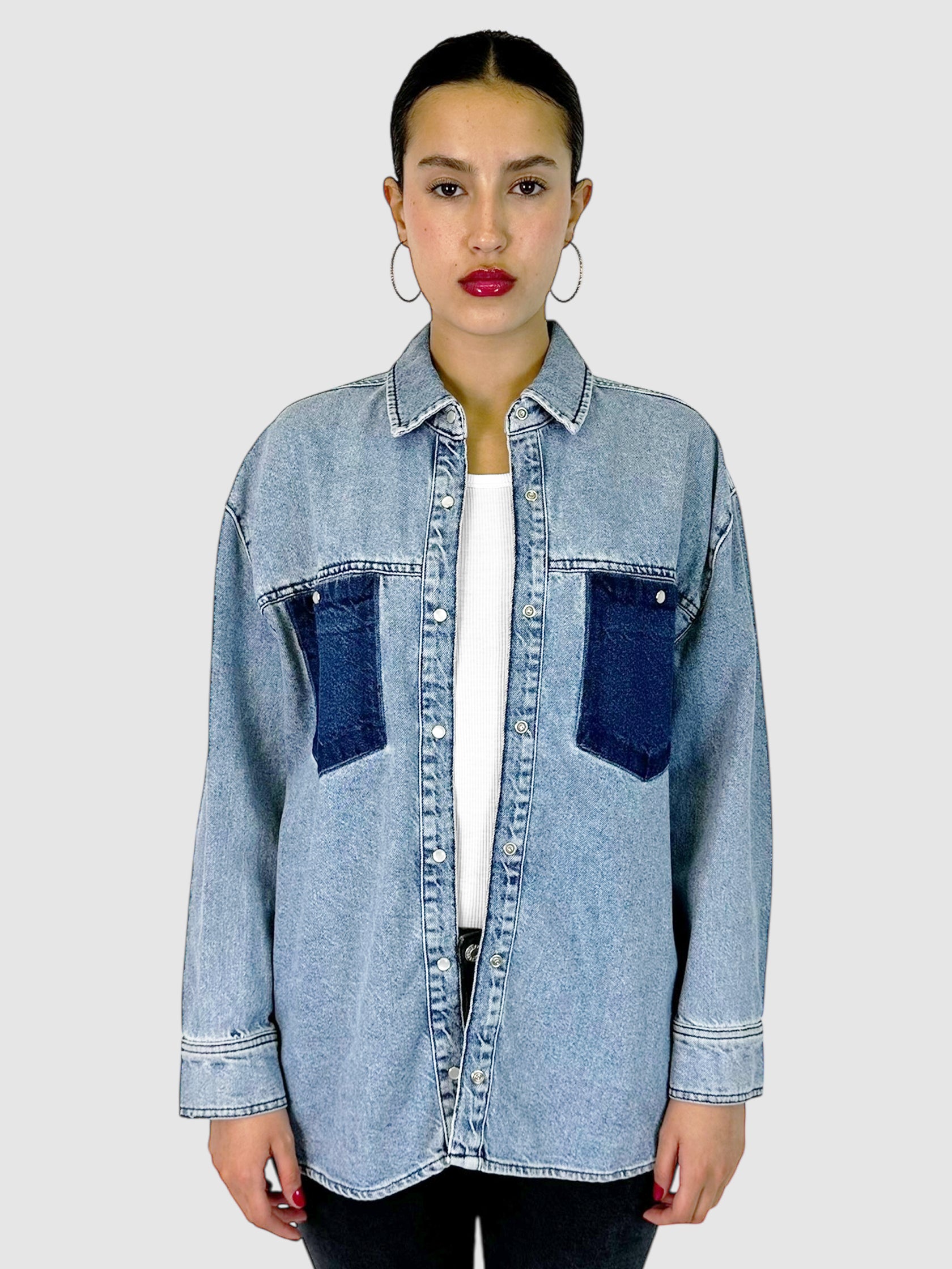 Quentin Denim Overshirt - Size 2