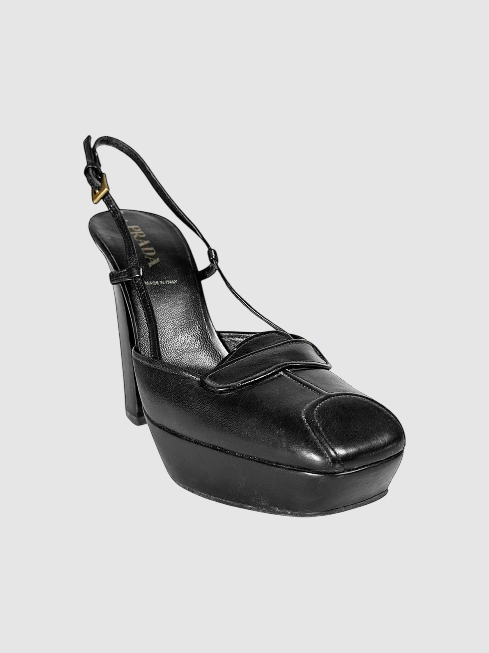 Leather Slingback Pumps