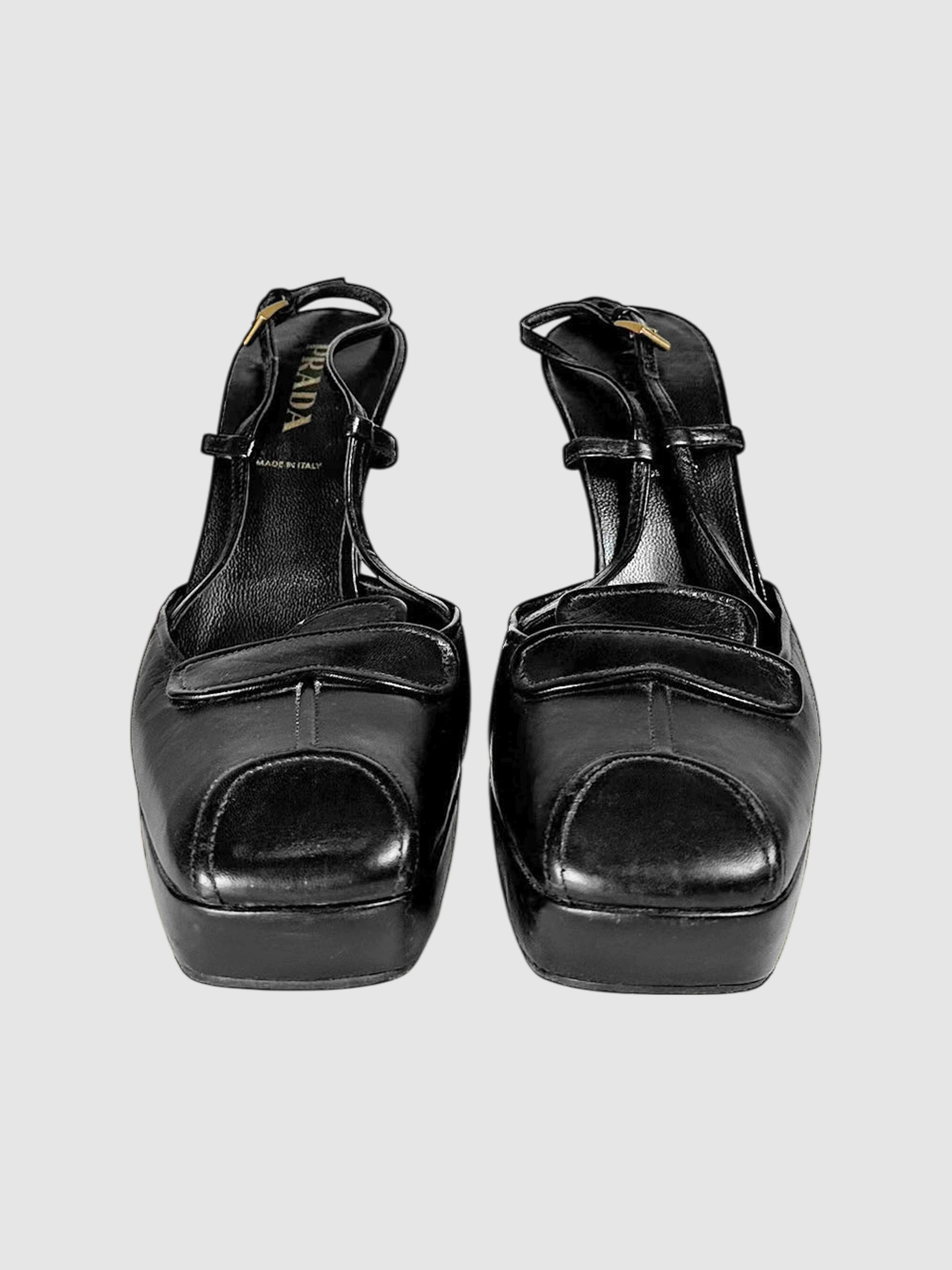 Leather Slingback Pumps