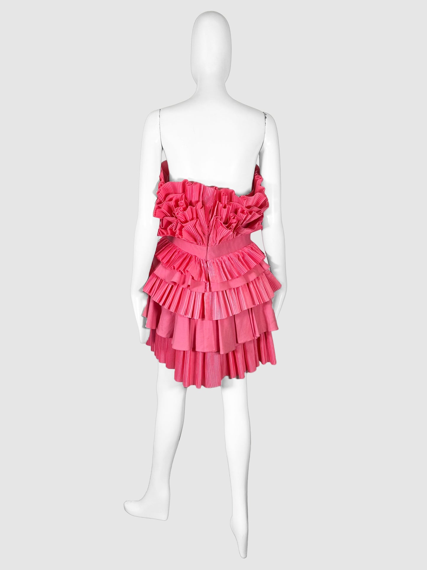 Tiered Pleated Mini Dress - Size 12