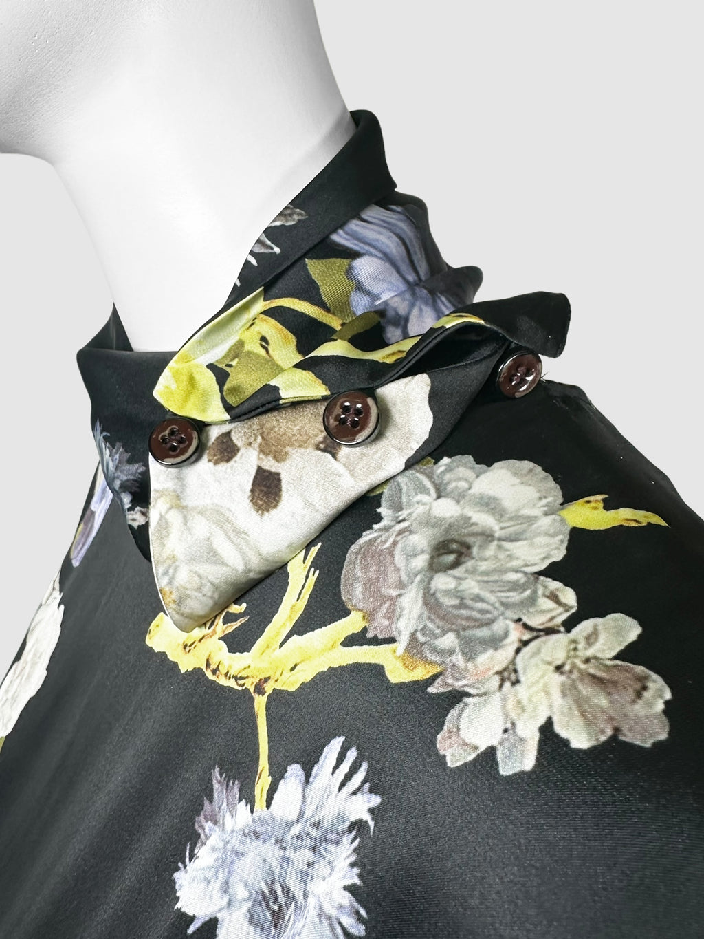 Floral Turtleneck Maxi Dress - Size 38