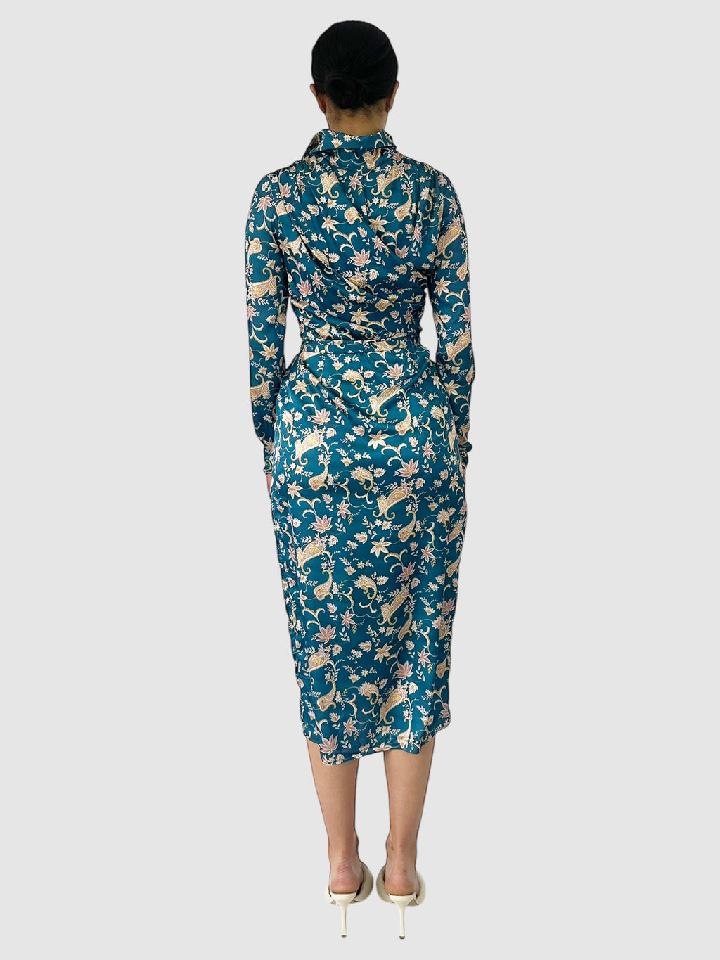 Patterned Midi Dress