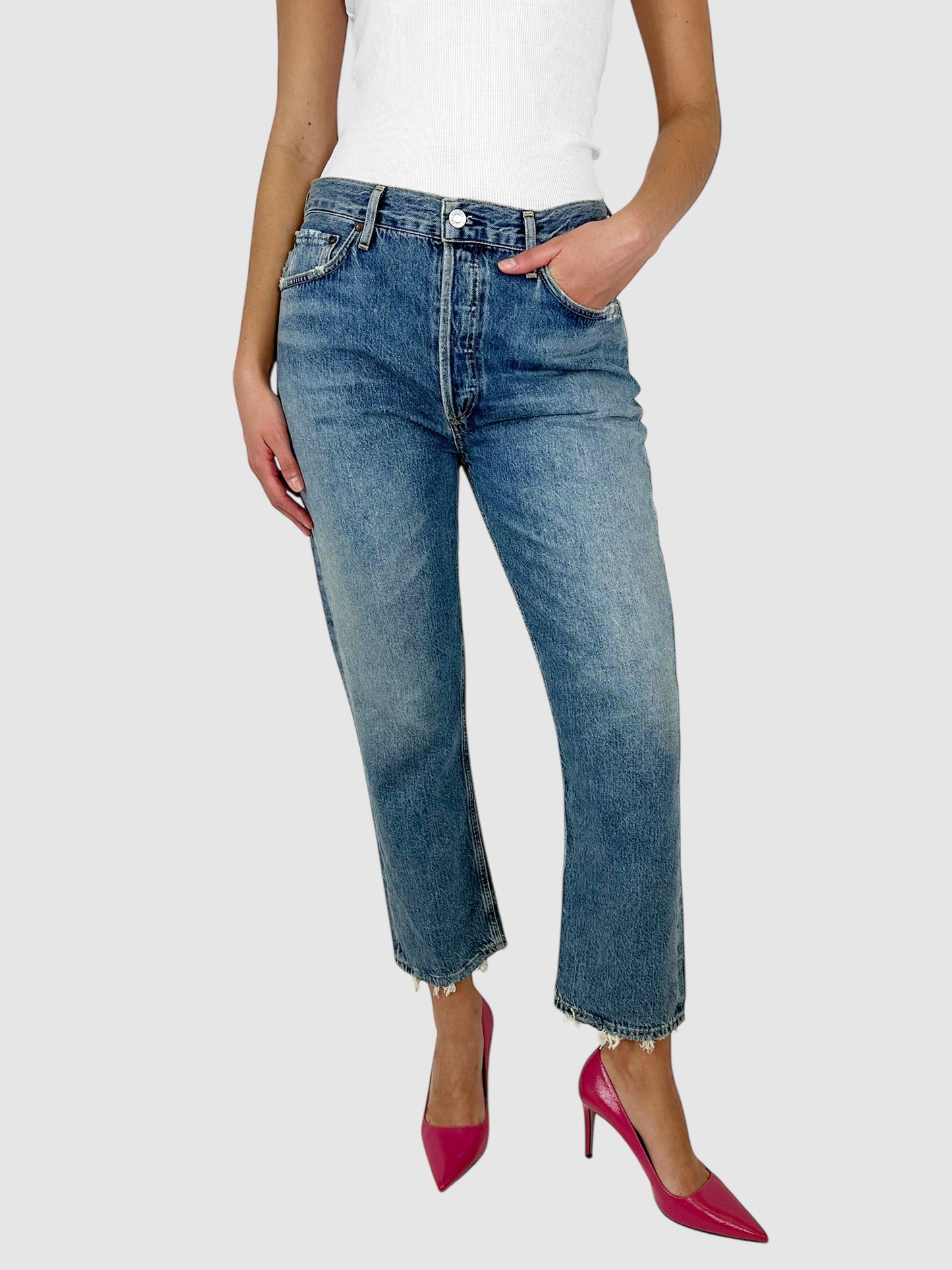 Cropped Straight Leg Riley Jeans - Size 30