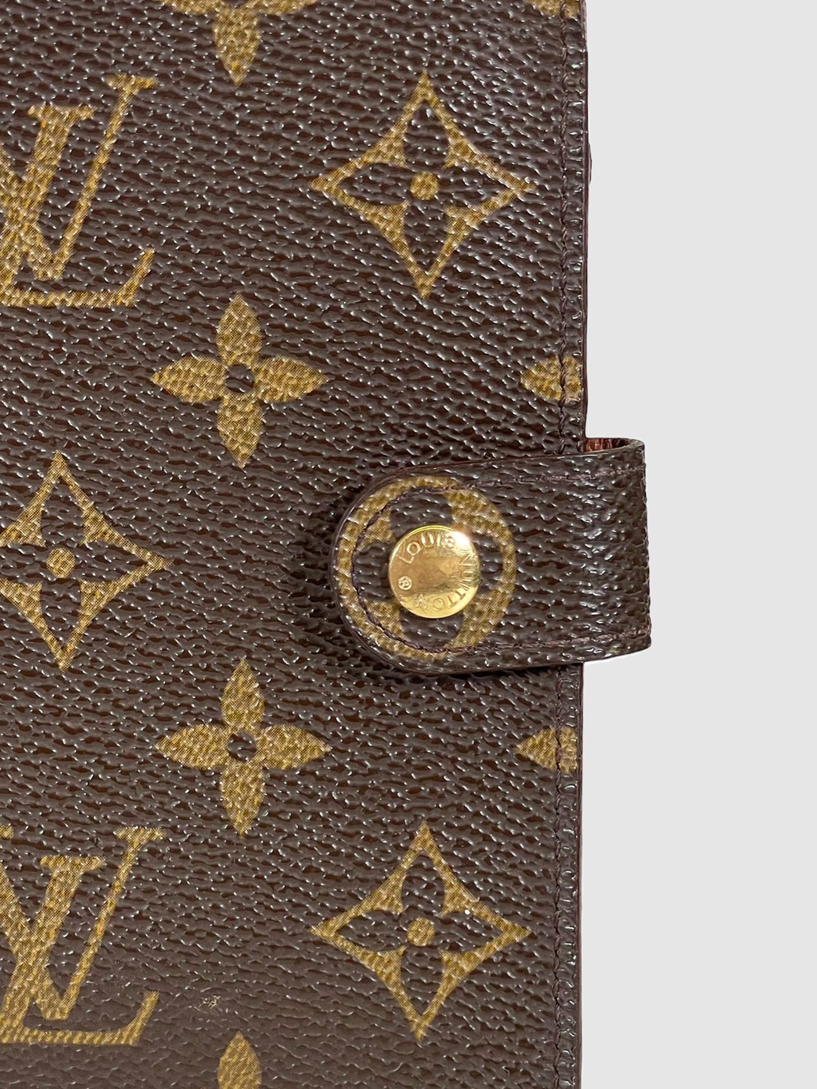 Monogram Mini Agenda Cover with Pen