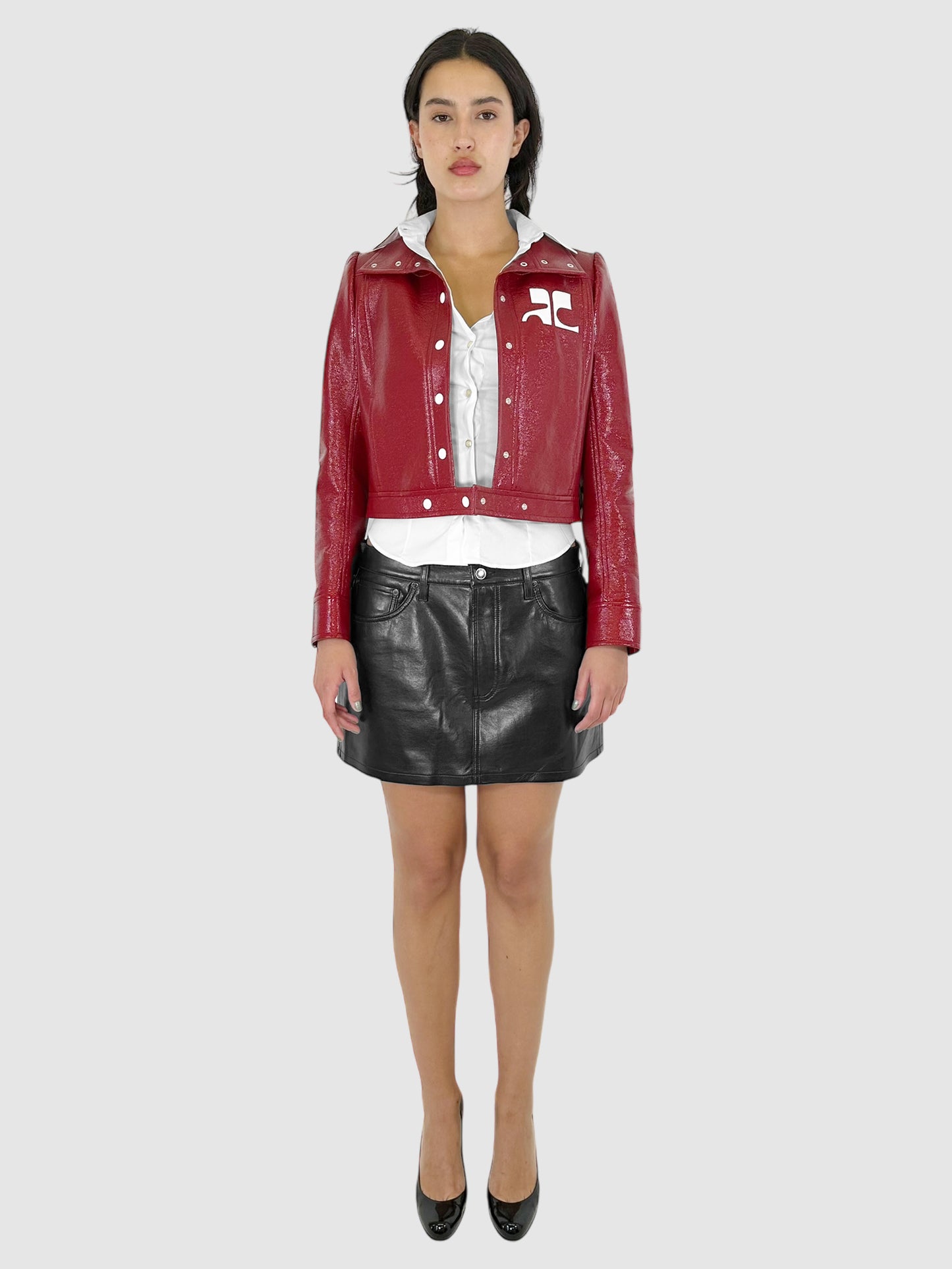 Logo Re-Edition Vinyl Cropped Jacket - Size 40