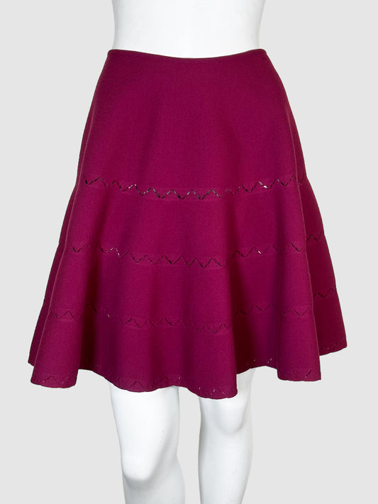 Alaïa Wool Blend Mini Skirt - Size 38