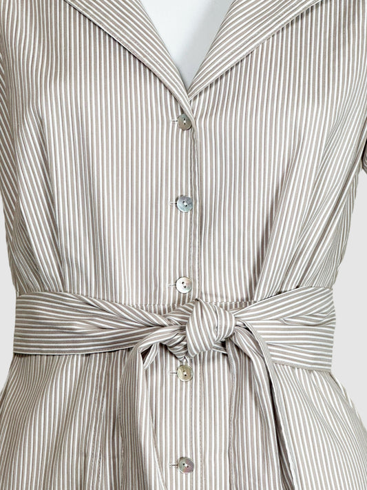 Alexis Striped Belted Dress - Size M