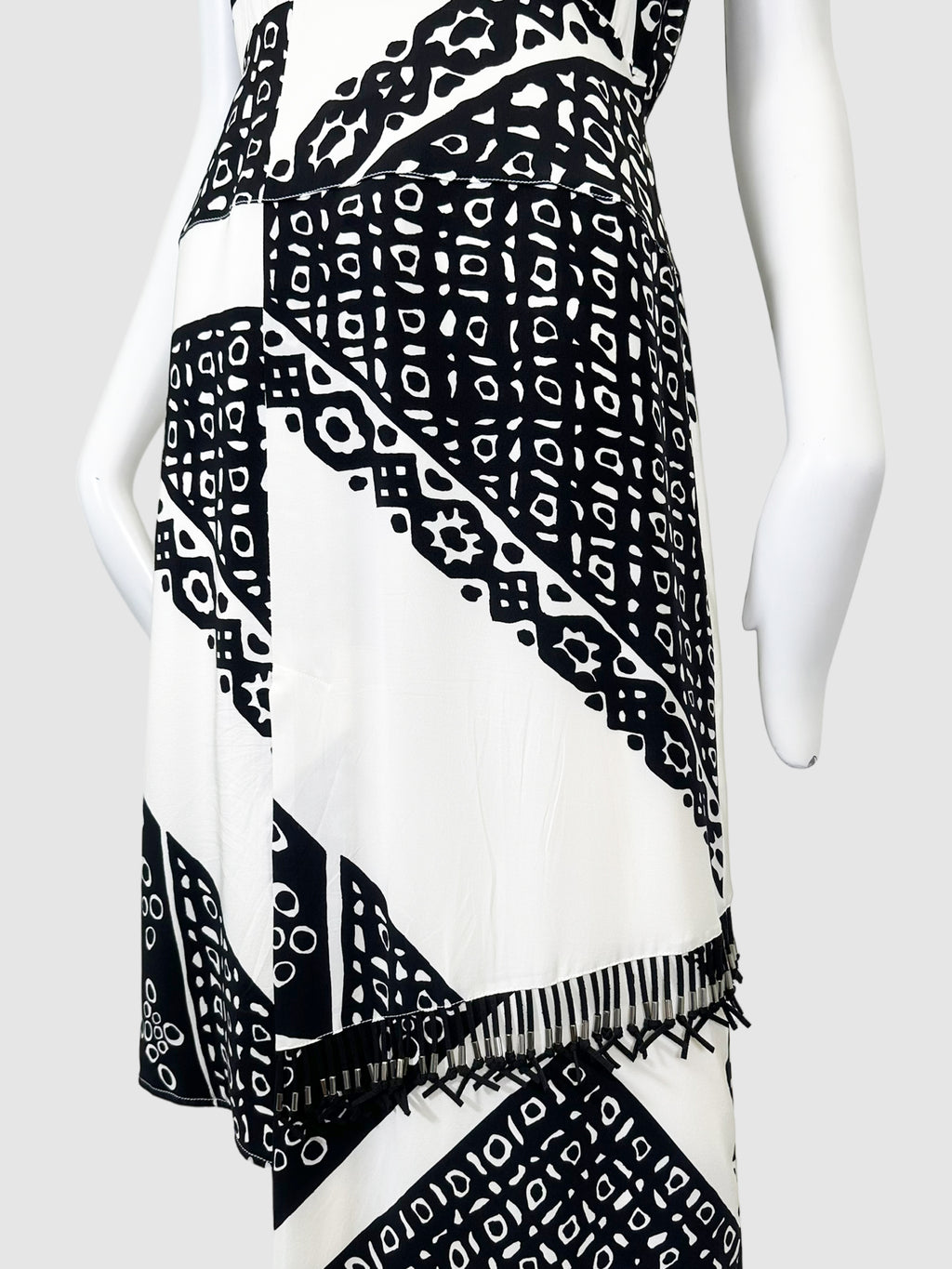 Asymmetrical Sleeveless Dress - Size 40