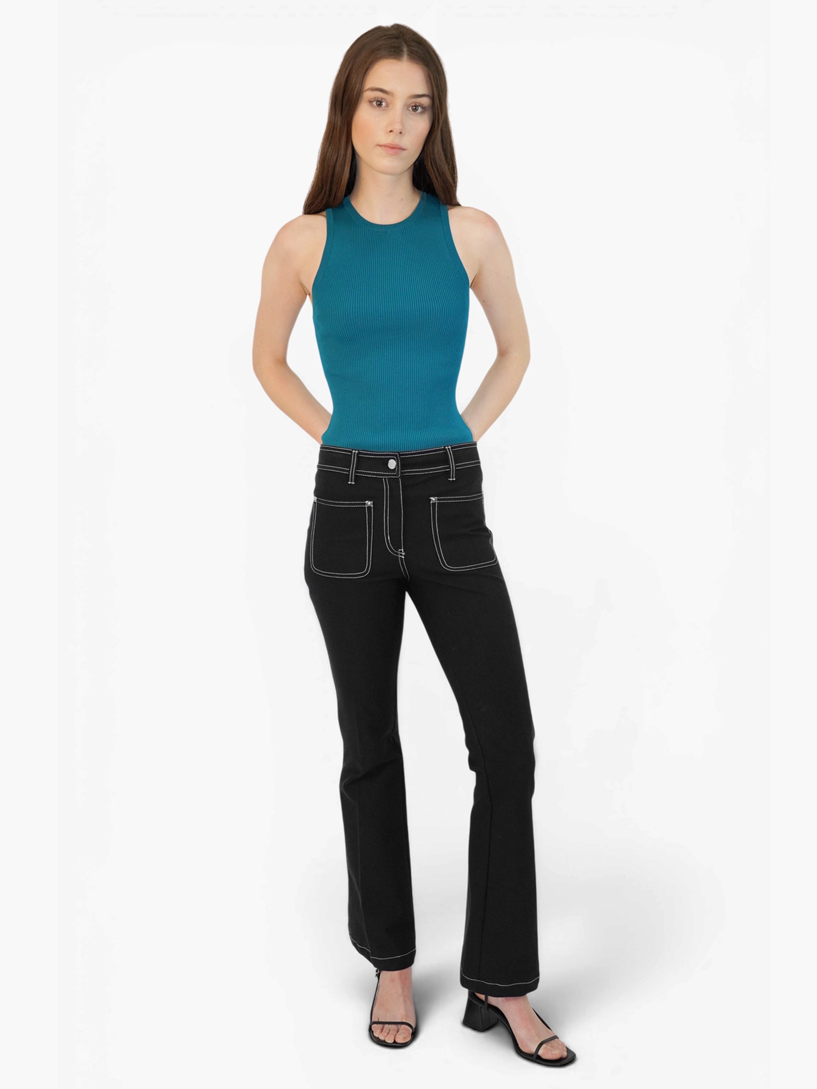 Contrast Stitch Pants