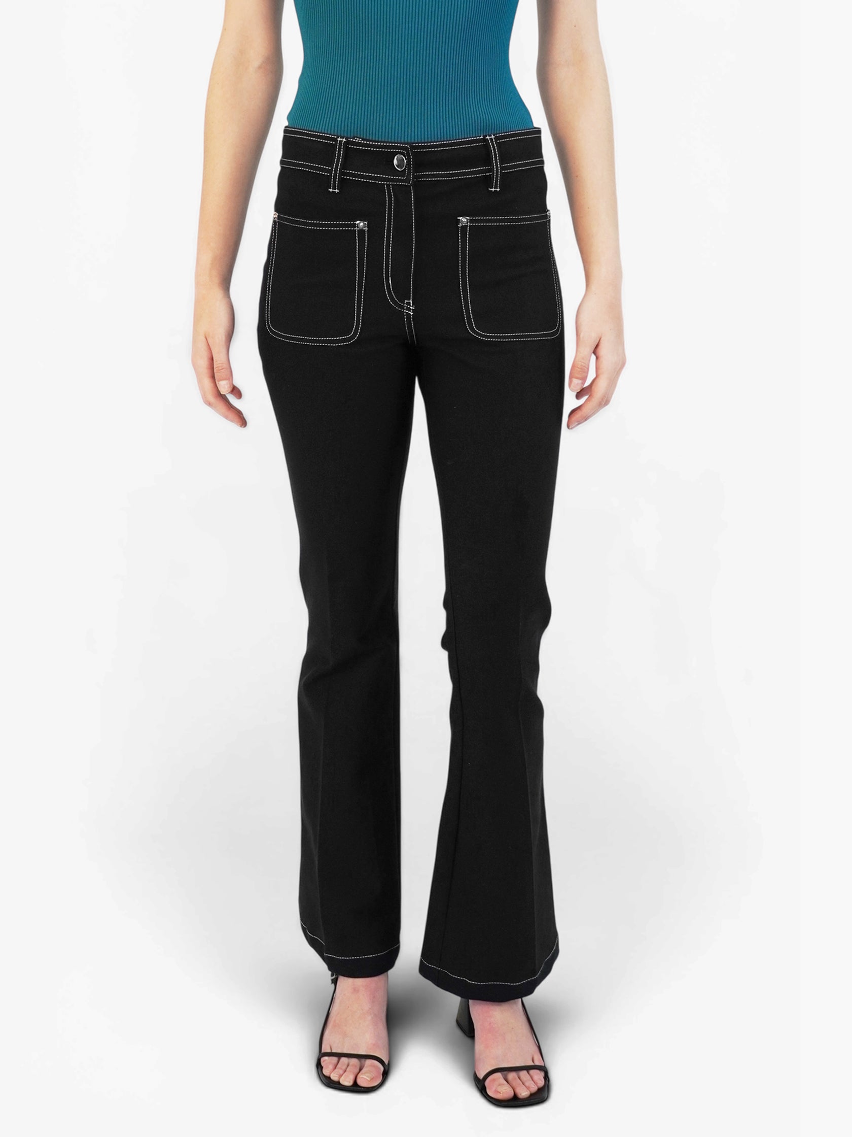 Contrast Stitch Pants