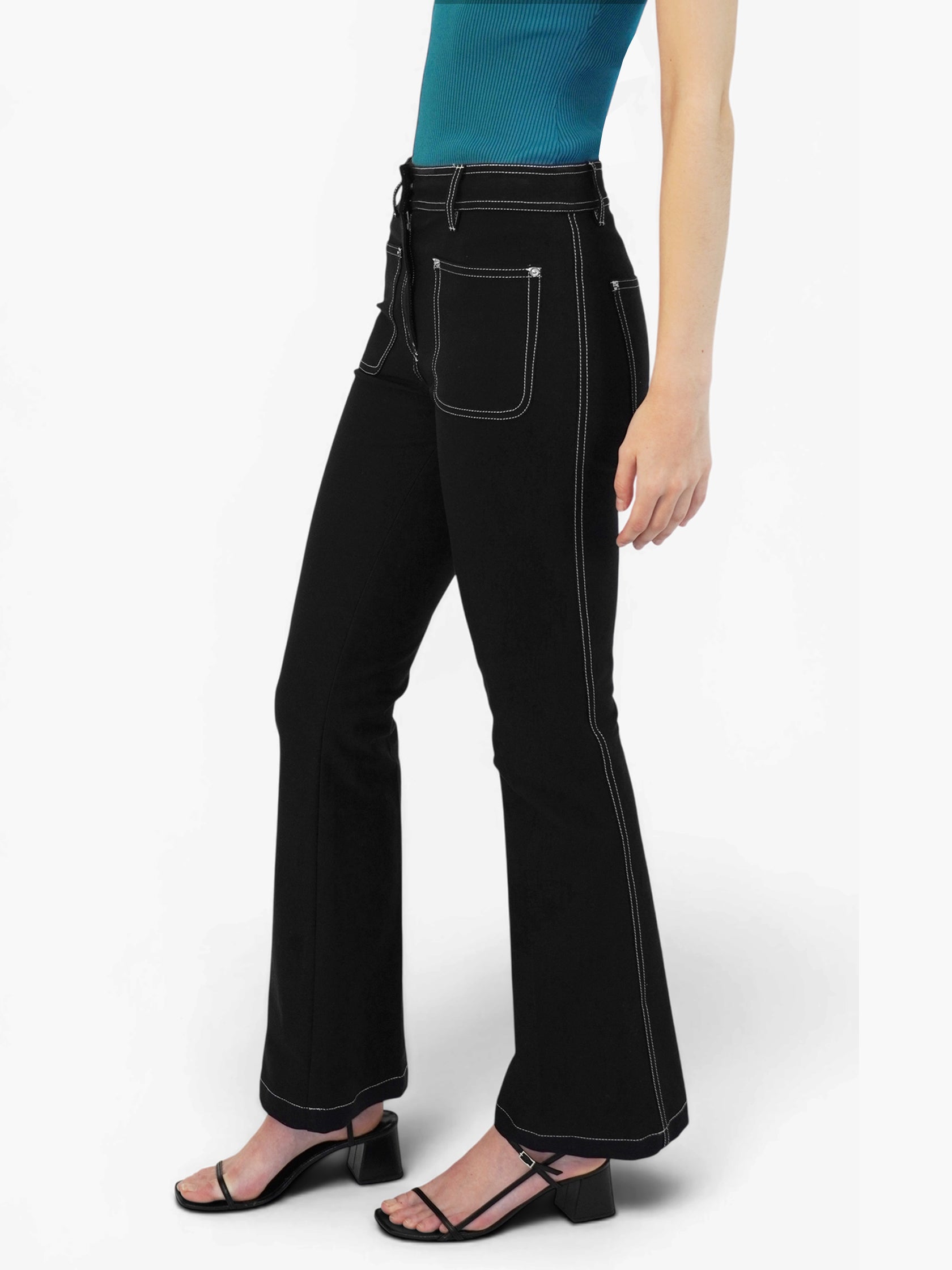Contrast Stitch Pants