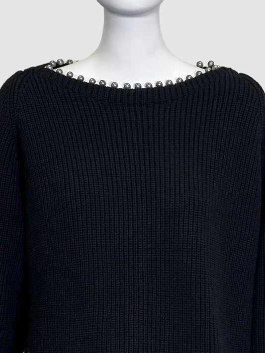 Riani Pearl Neck Chunky Knit  Sweater - Size 12