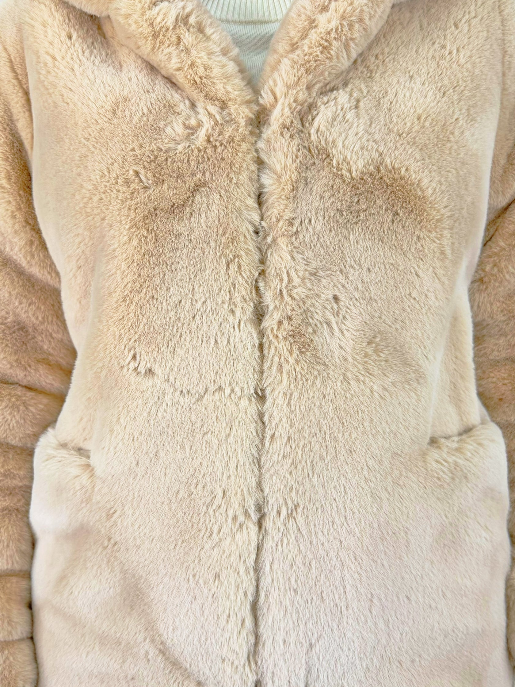 Faux Fur Hooded Coat