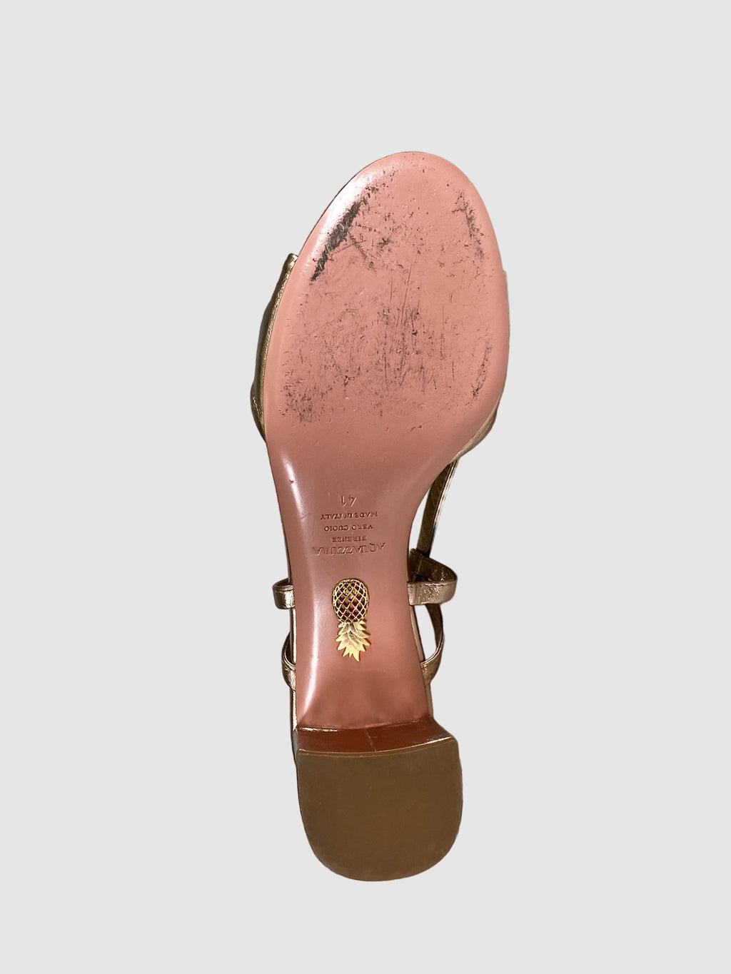 Metallic Strappy Tie Sandals - Size 41